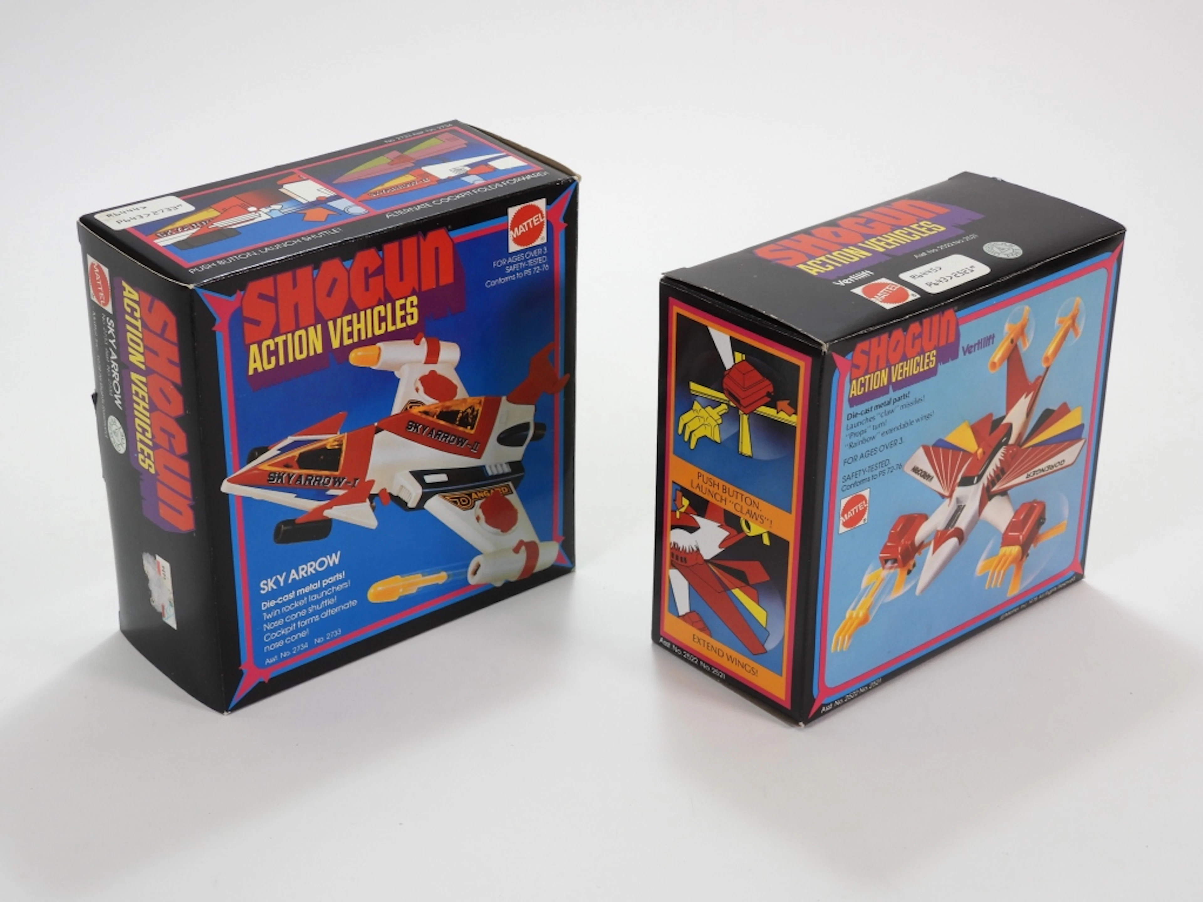 2PC Mattel Shogun Warriors Sky Arrow Vertilift MIB