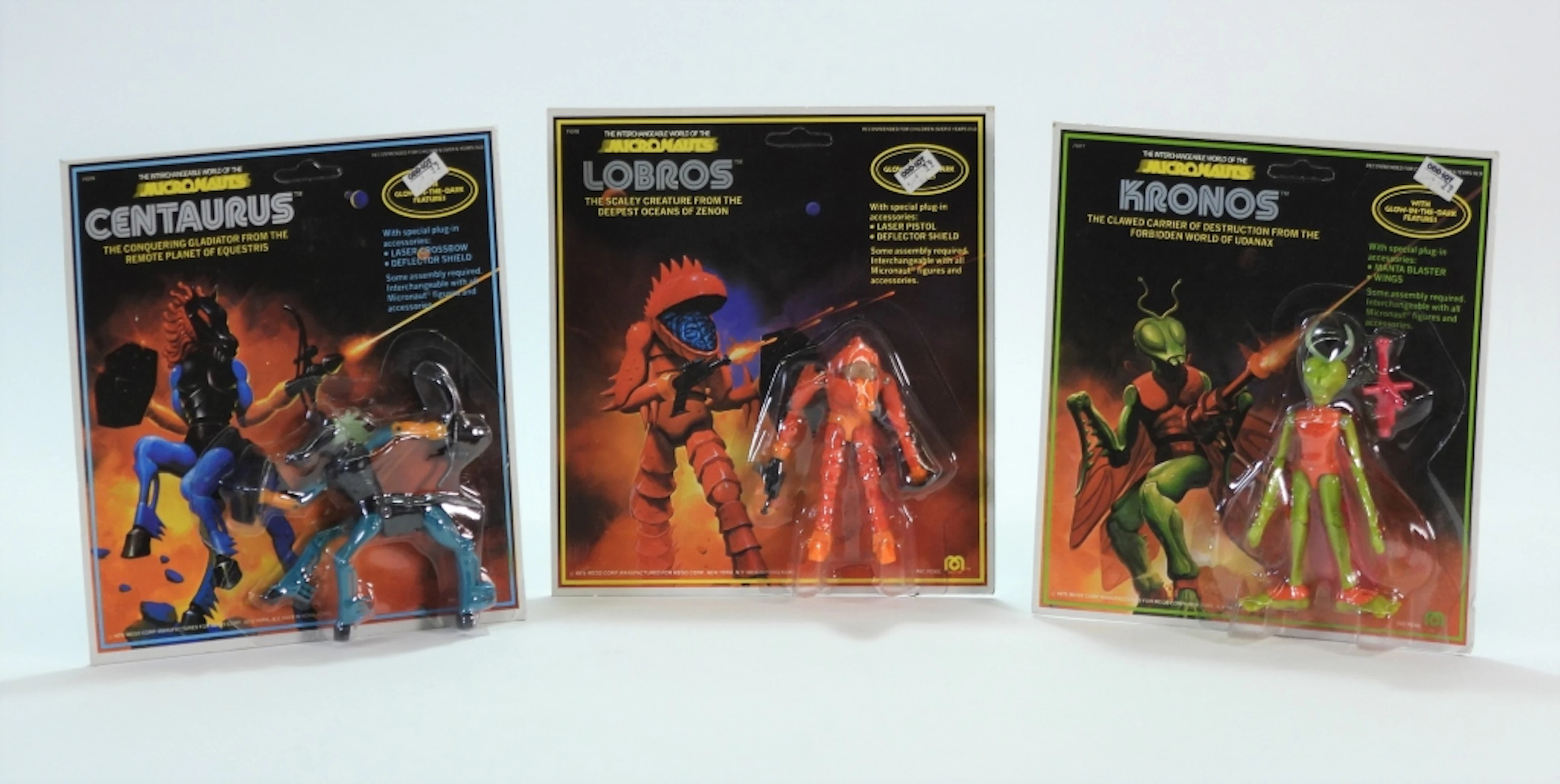 3PC Mego Micronauts Centaurus Kronos Lobros MOSC