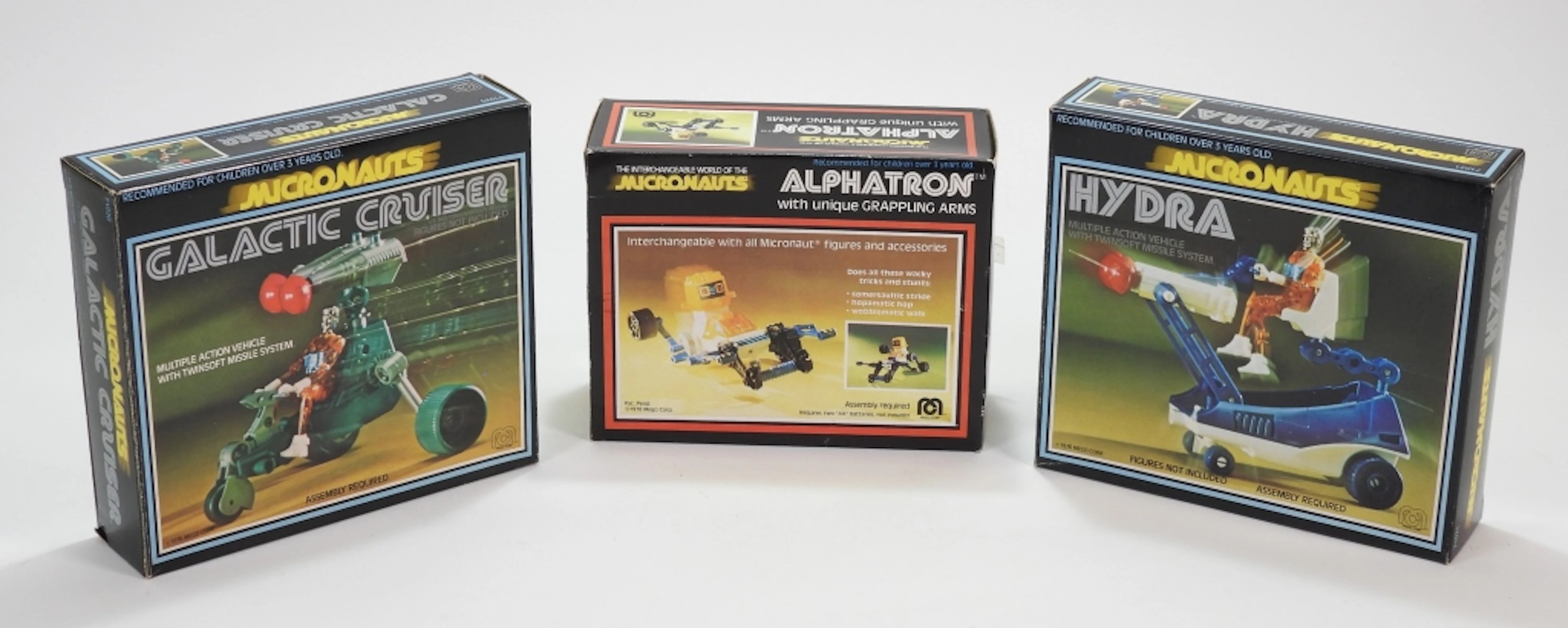 3 Mego Micronauts Galactic Cruiser Hydra Alphatron