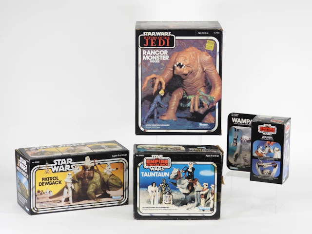 4PC Kenner Star Wars Dewback Rancor Tauntaun Wampa