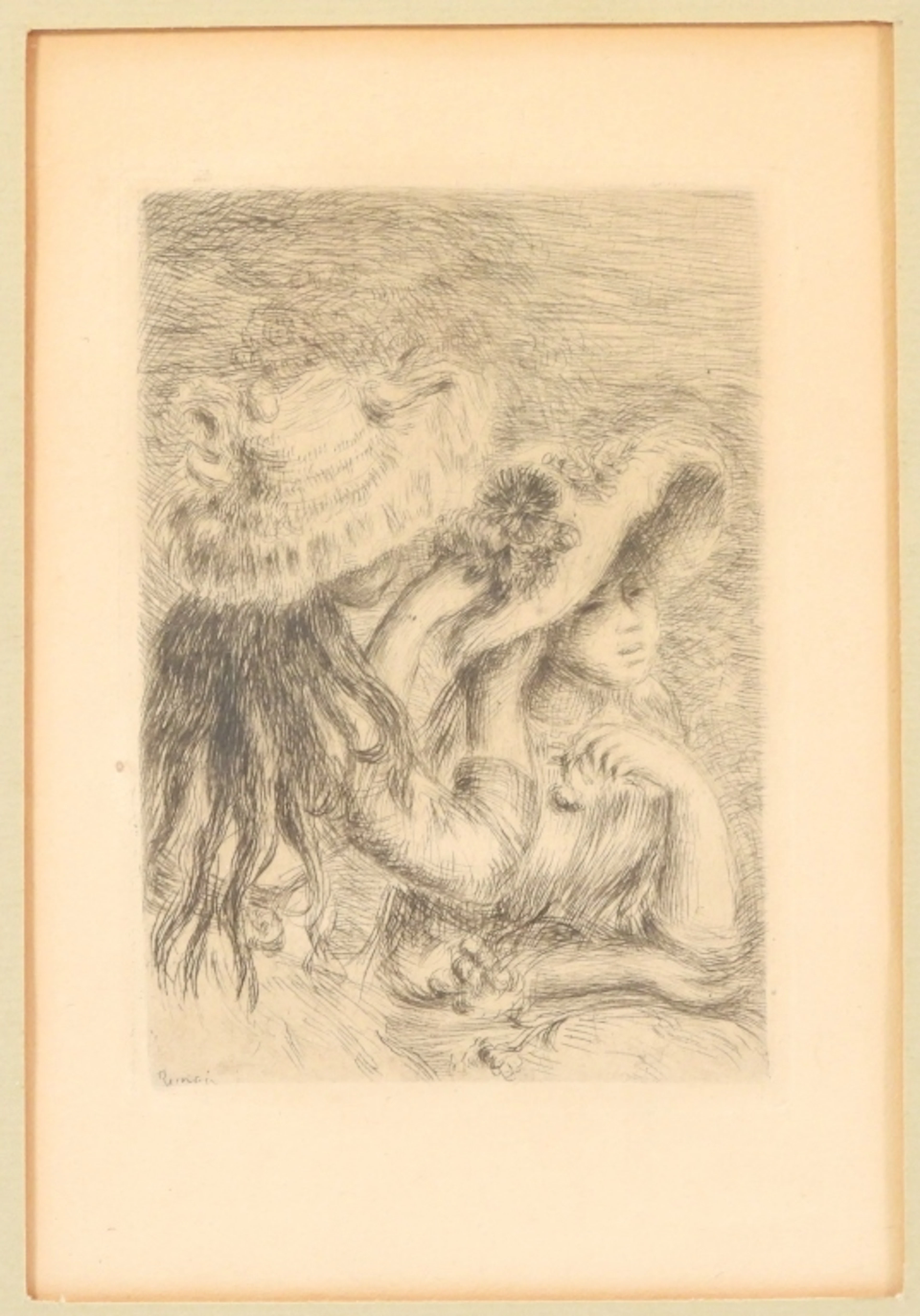 Renoir Chapeau Epingle Etching - Pierre Auguste Renoir