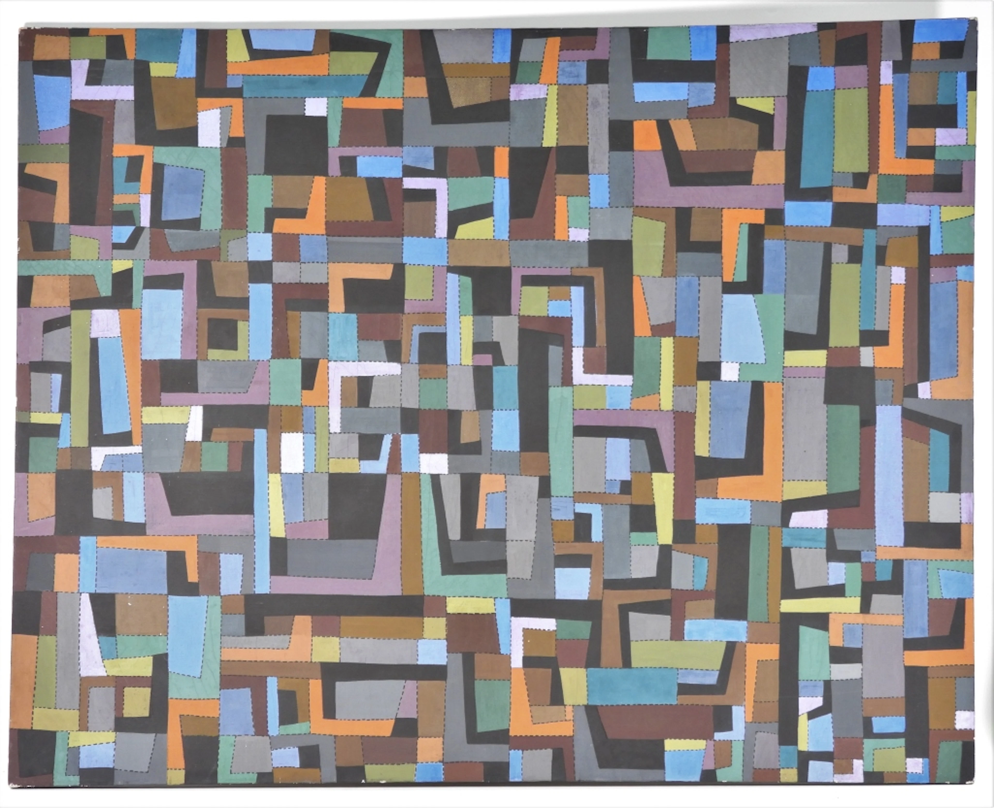 Achi Sullo Abstract Quilt Painting - Achi Sullo