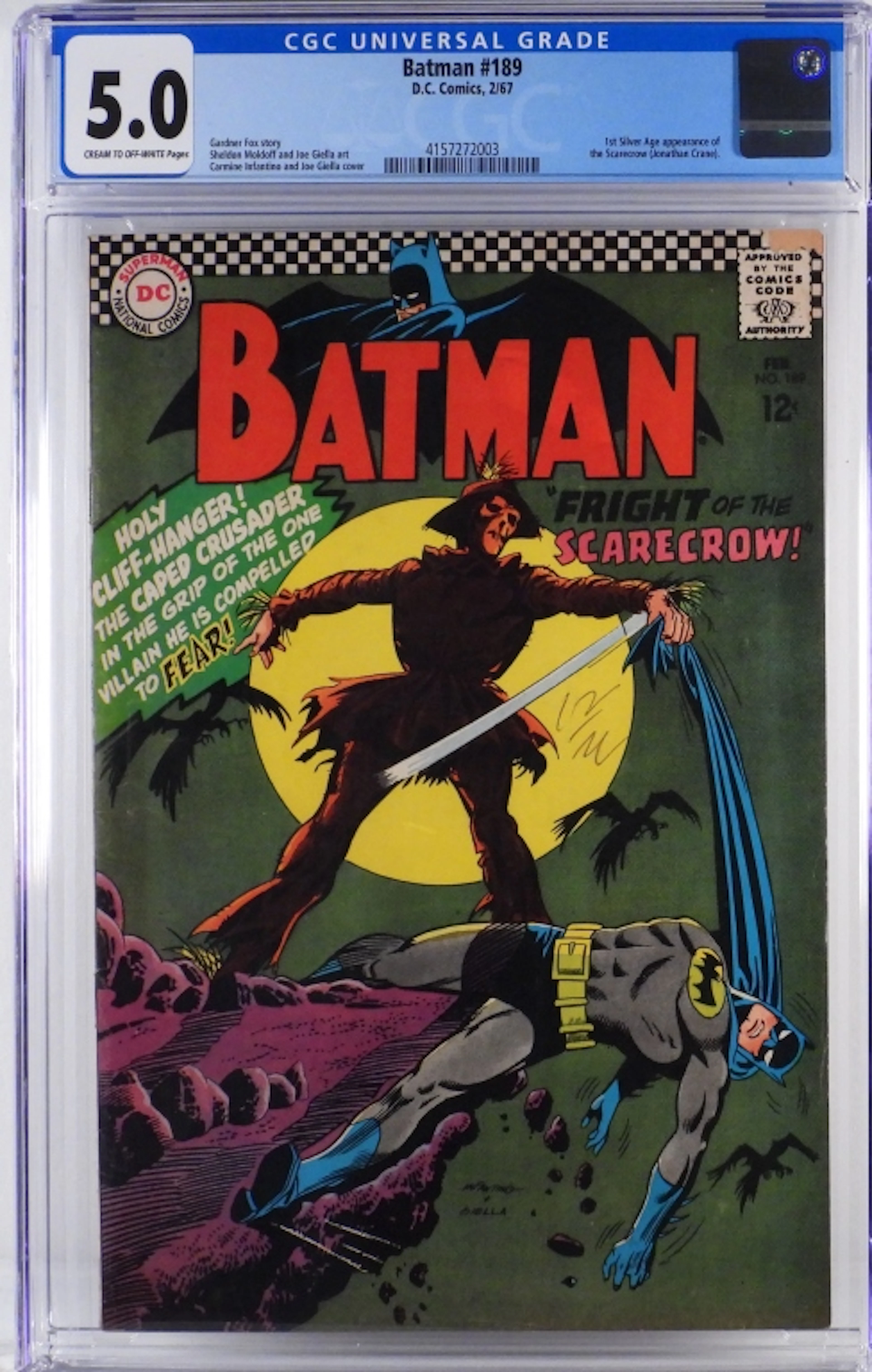 DC Comics Batman #189 CGC 5.0