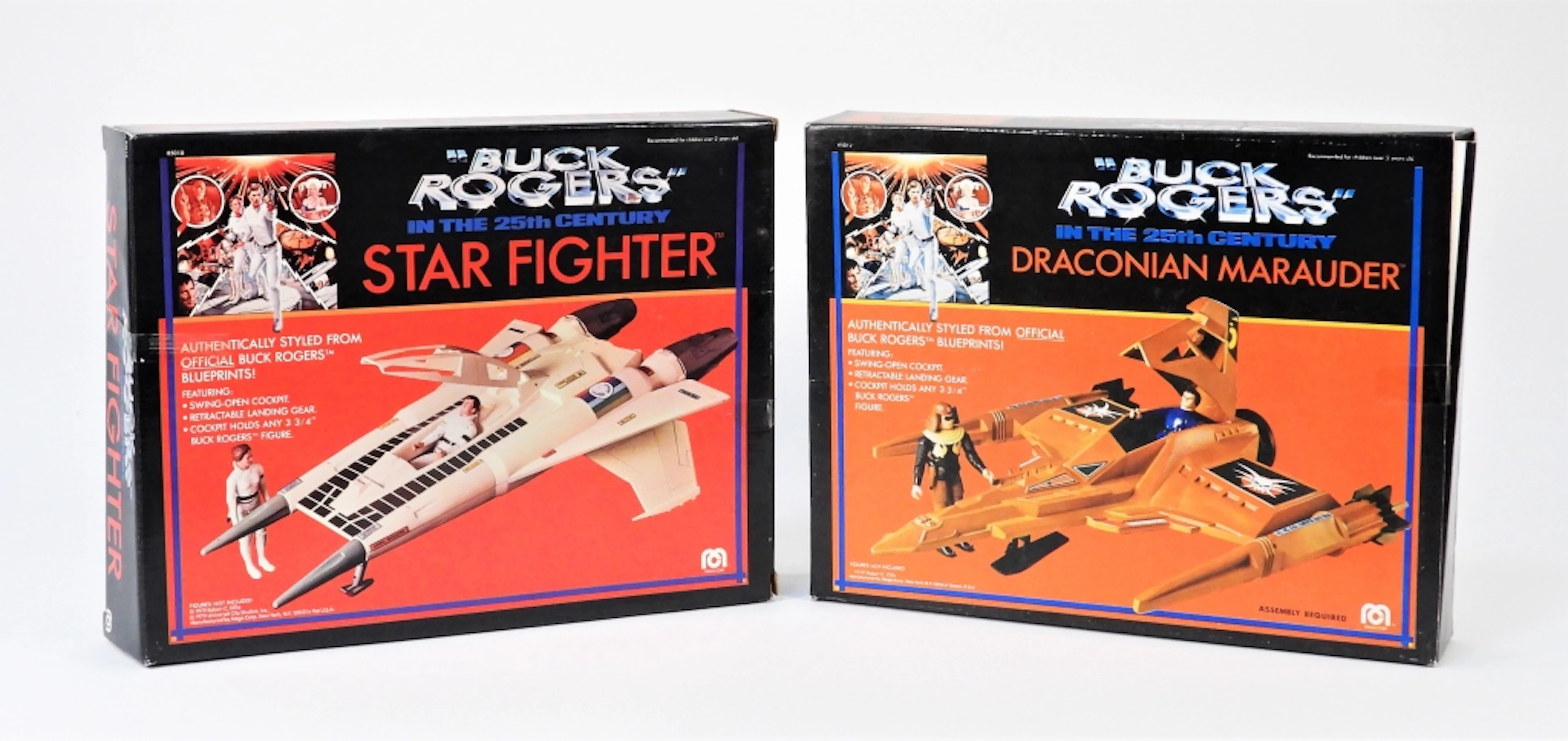 2PC Mego Buck Rogers Star Fighter Marauder Unused