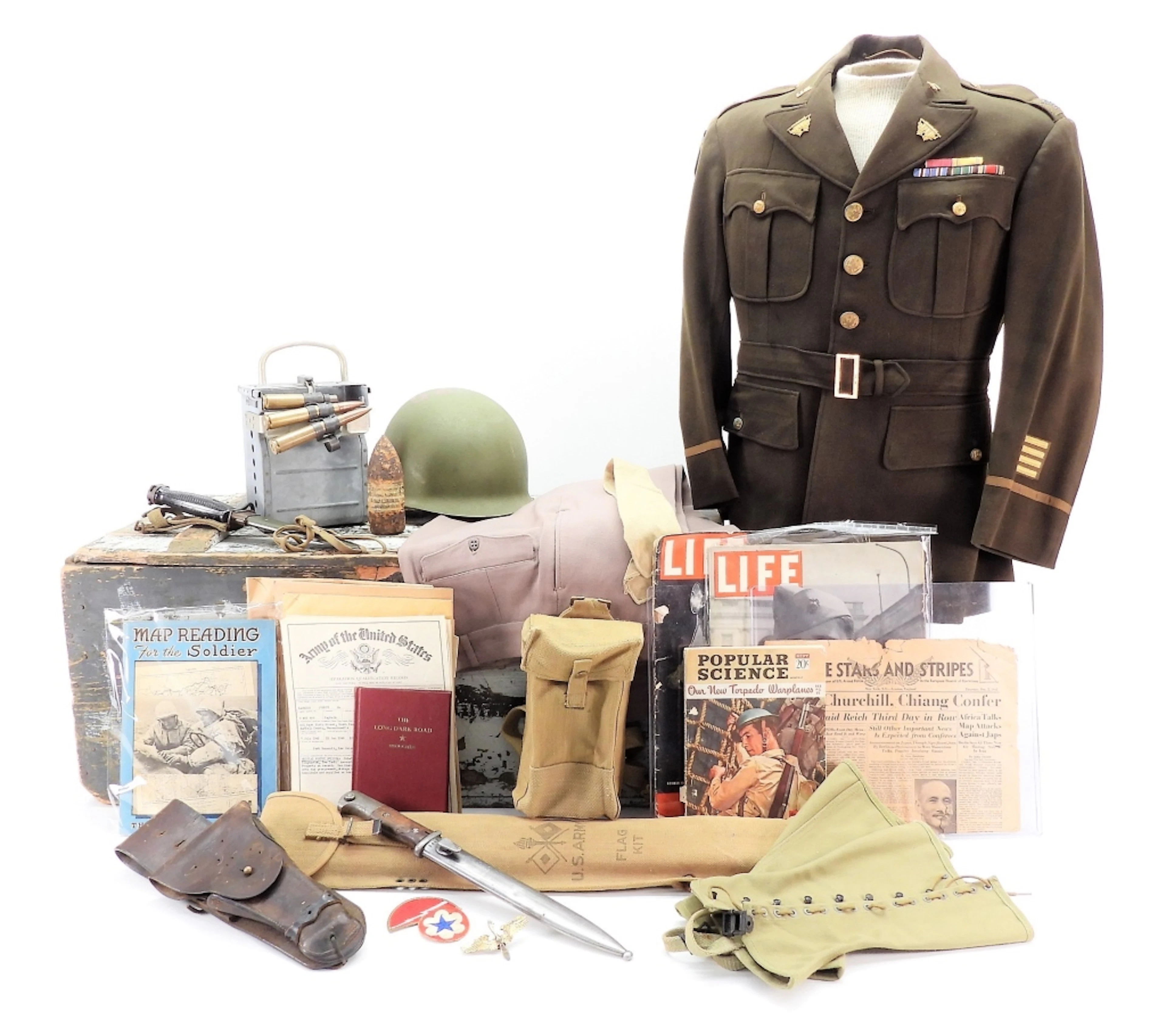 Group of WWII and Assorted Military Items