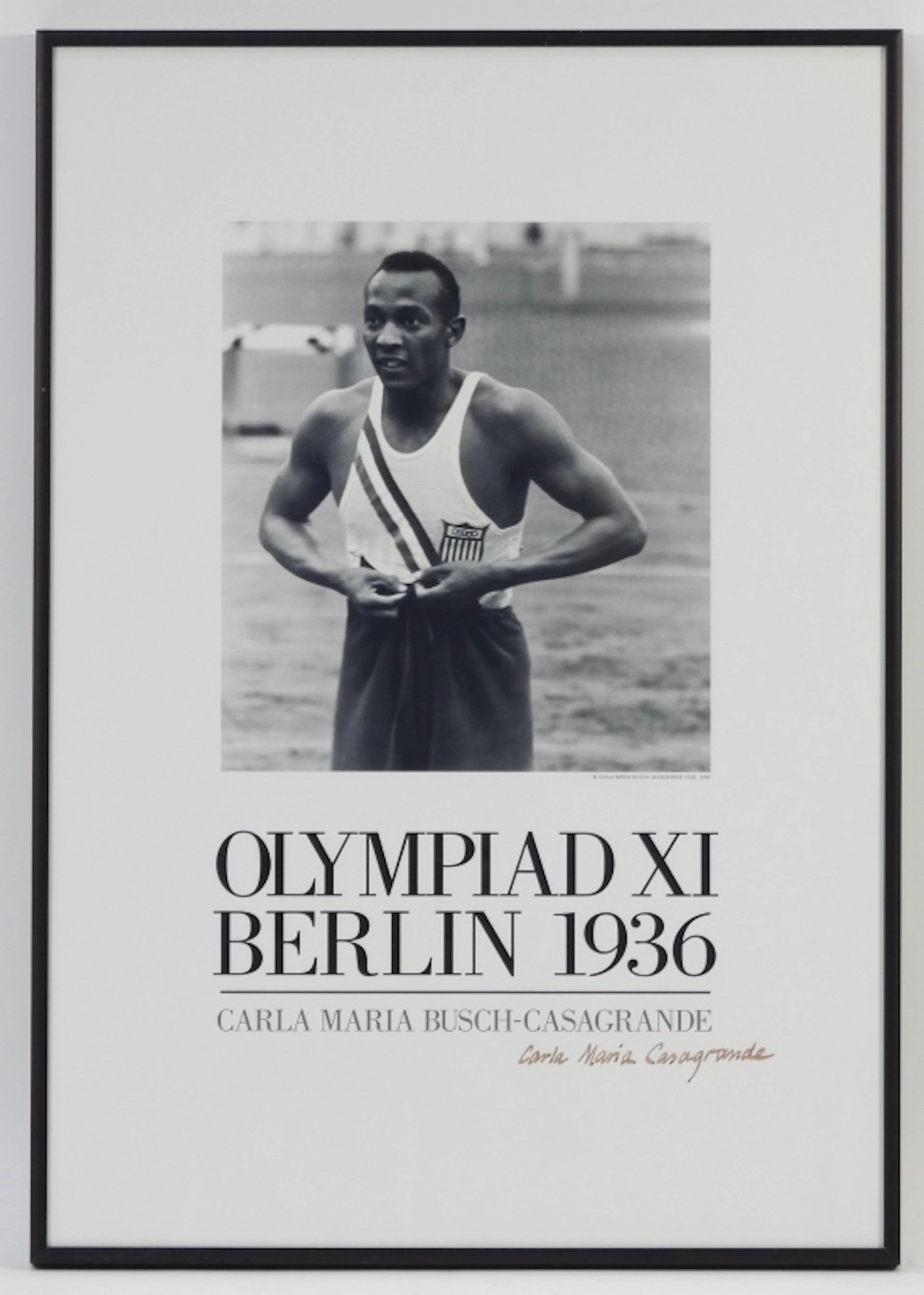 Carla Maria Casagrande Olympiad Signed Poster - Carla Maria Casagrande