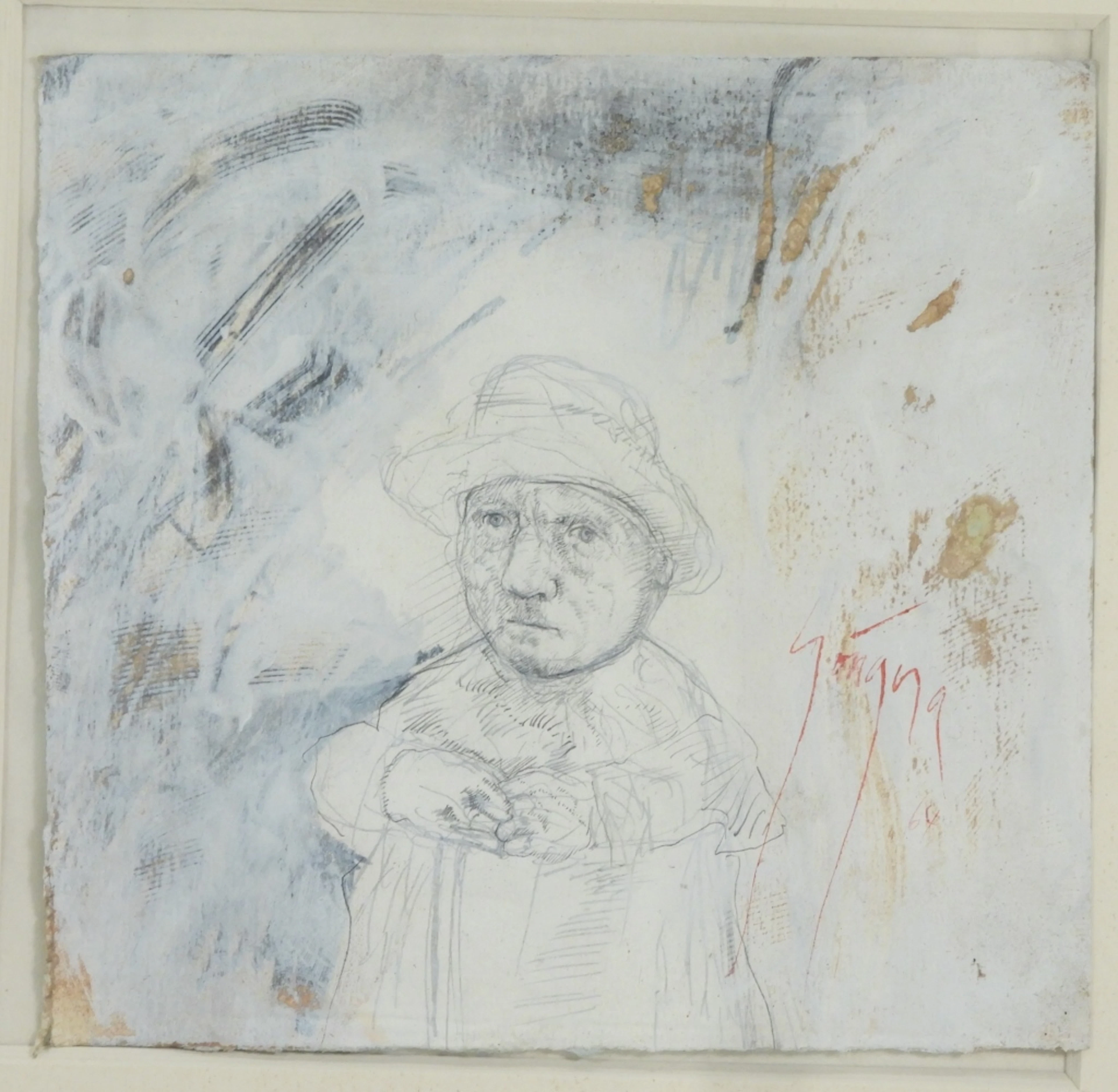 Leonel Gongora Mixed Media Portrait Painting - Leonel Gongora