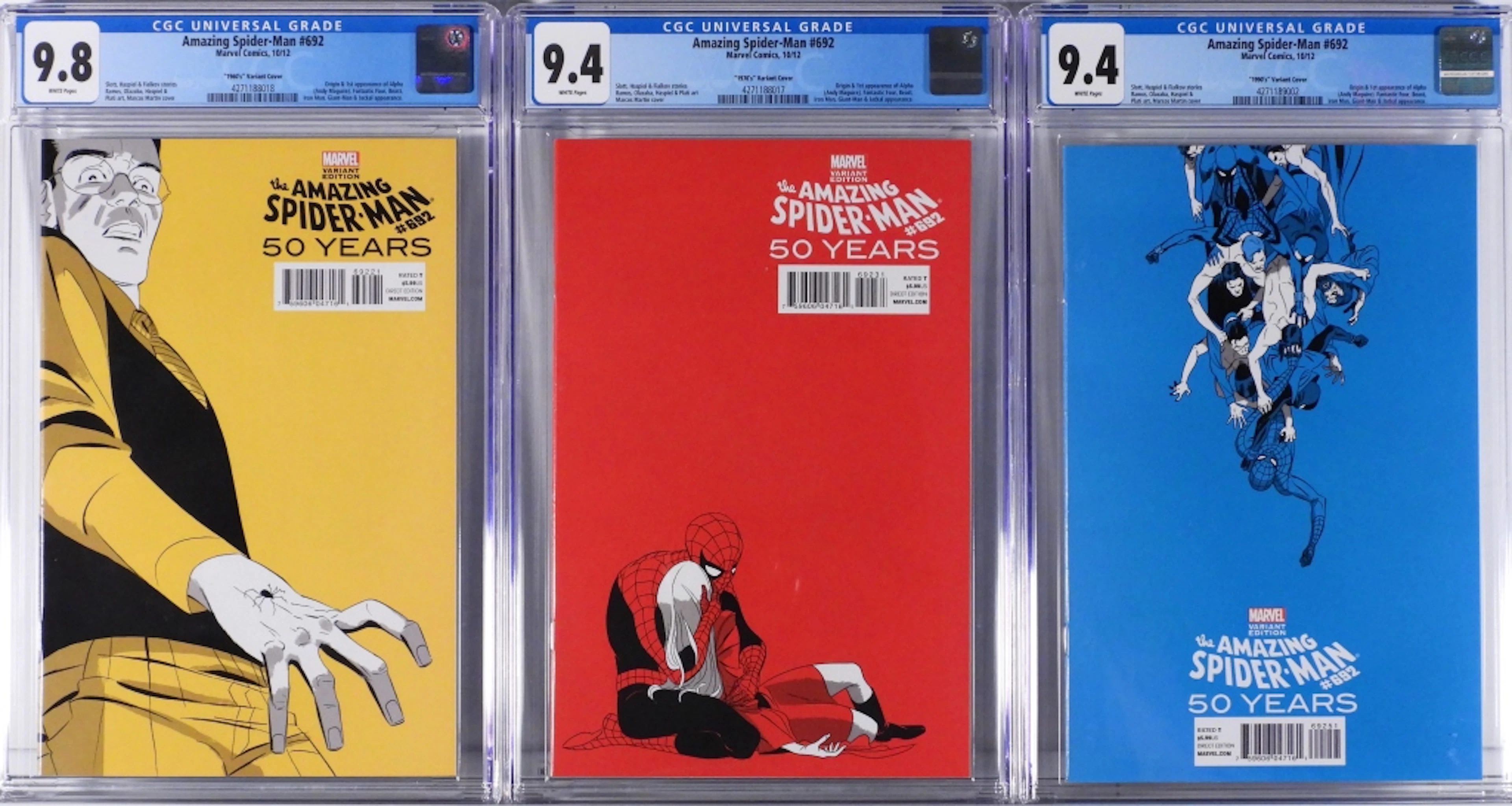 3PC Marvel Amazing Spider-Man #692 CGC 9.4 9.8