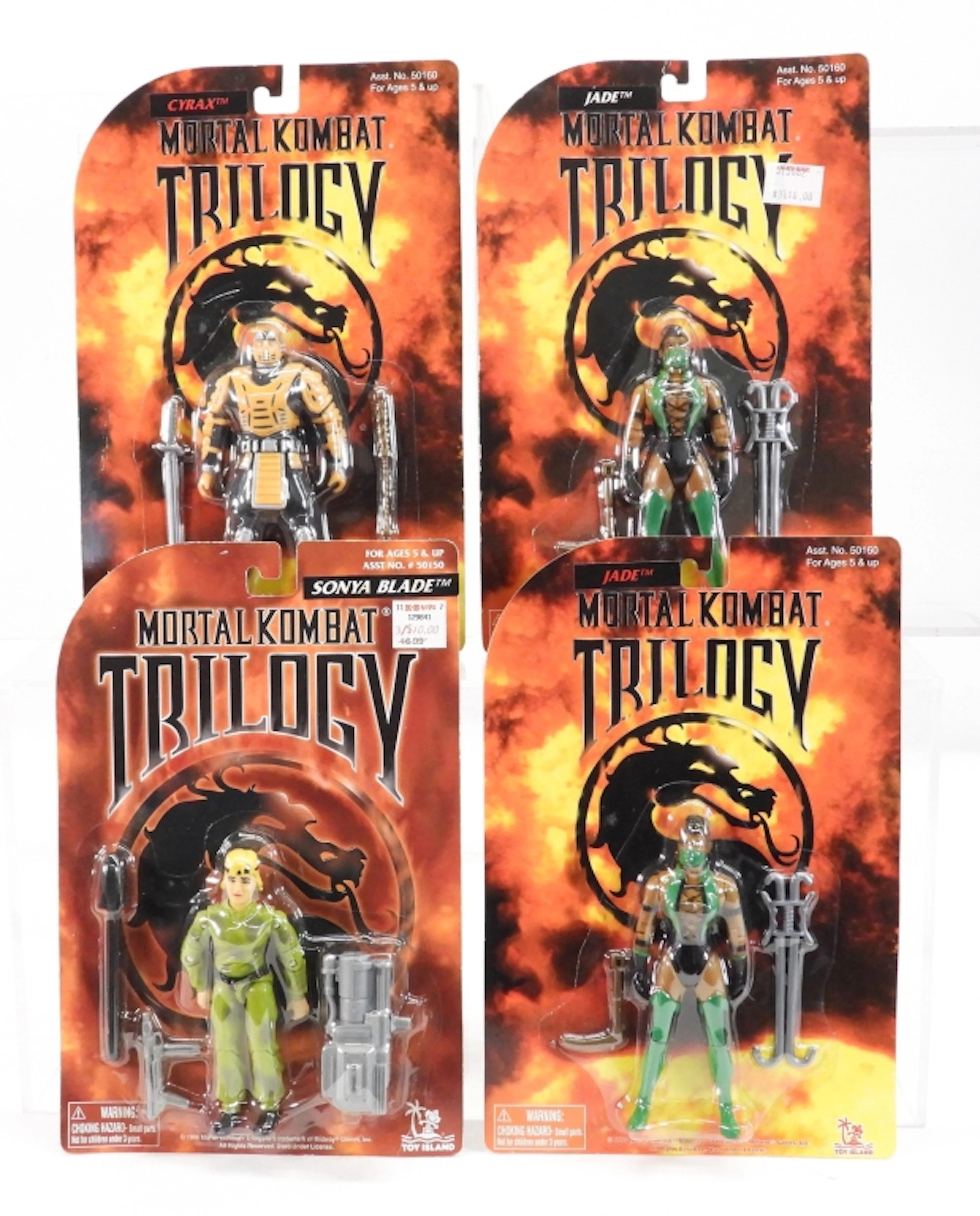 4PC 1996 Toy Island Mortal Kombat Trilogy MOSC