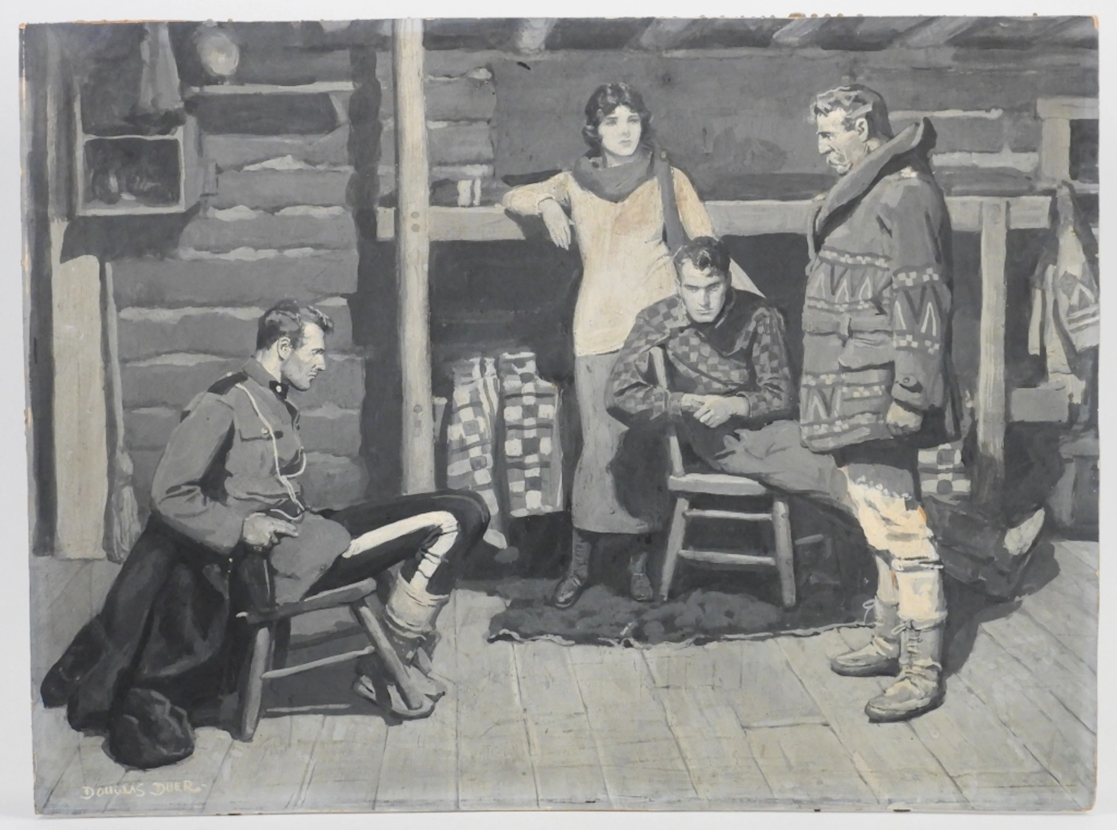 Douglas Duer Interior Genre Scene Painting - Douglas Duer