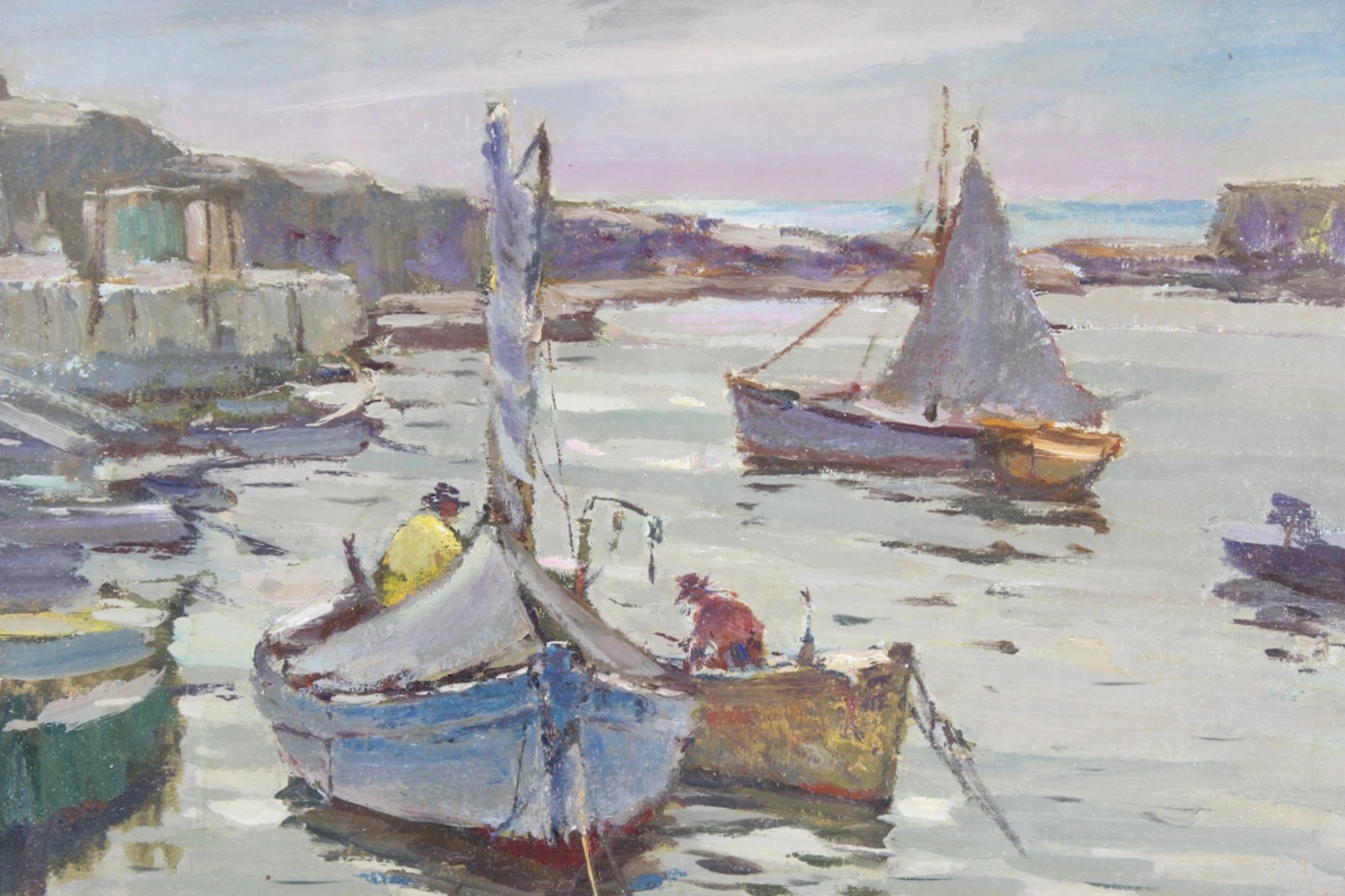 Antonio Cirino Seaside Harbor Maritime Painting - Antonio Cirino