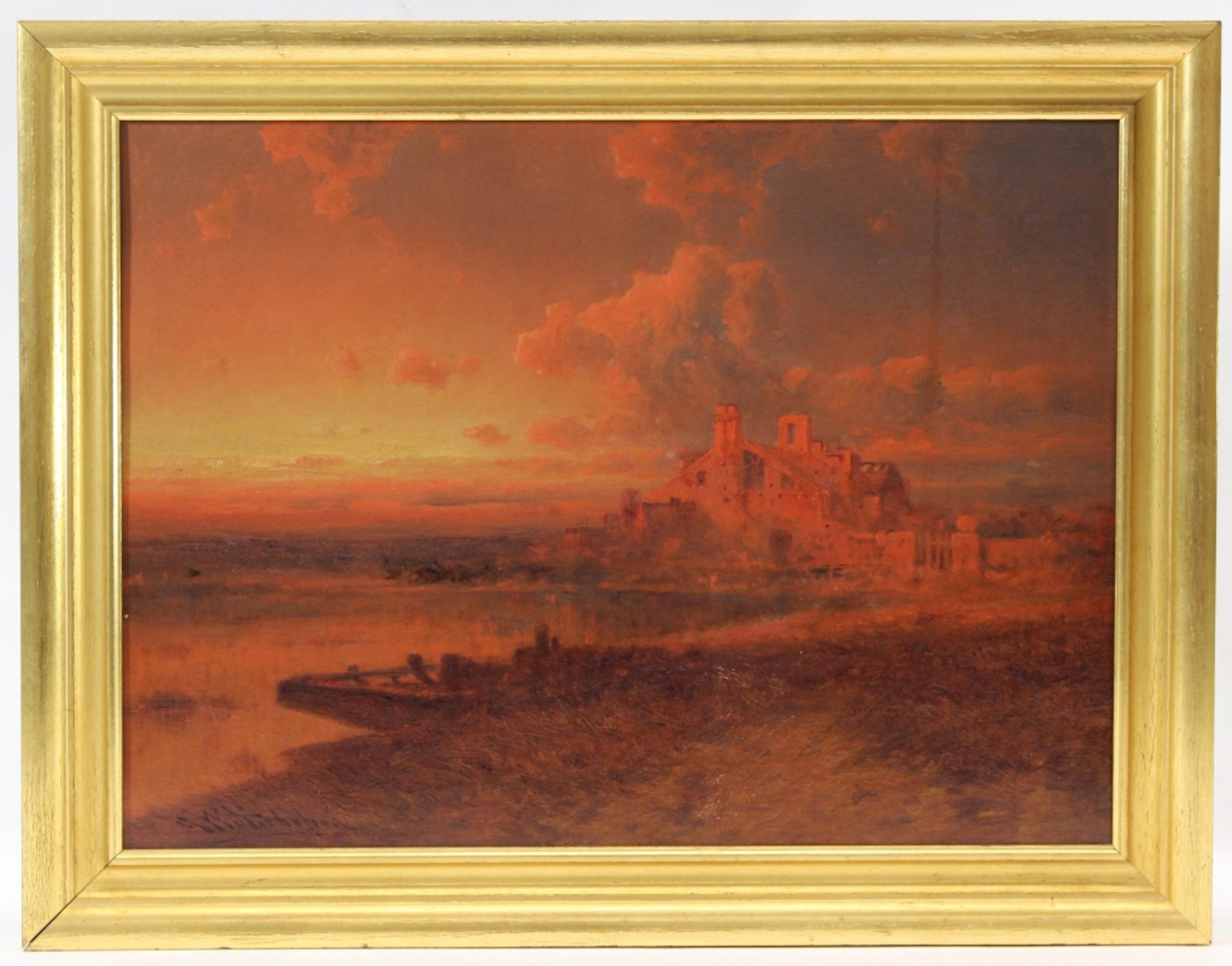 G.W. Nicholson Tonalist Illuminated Painting - George Washington Nicholson