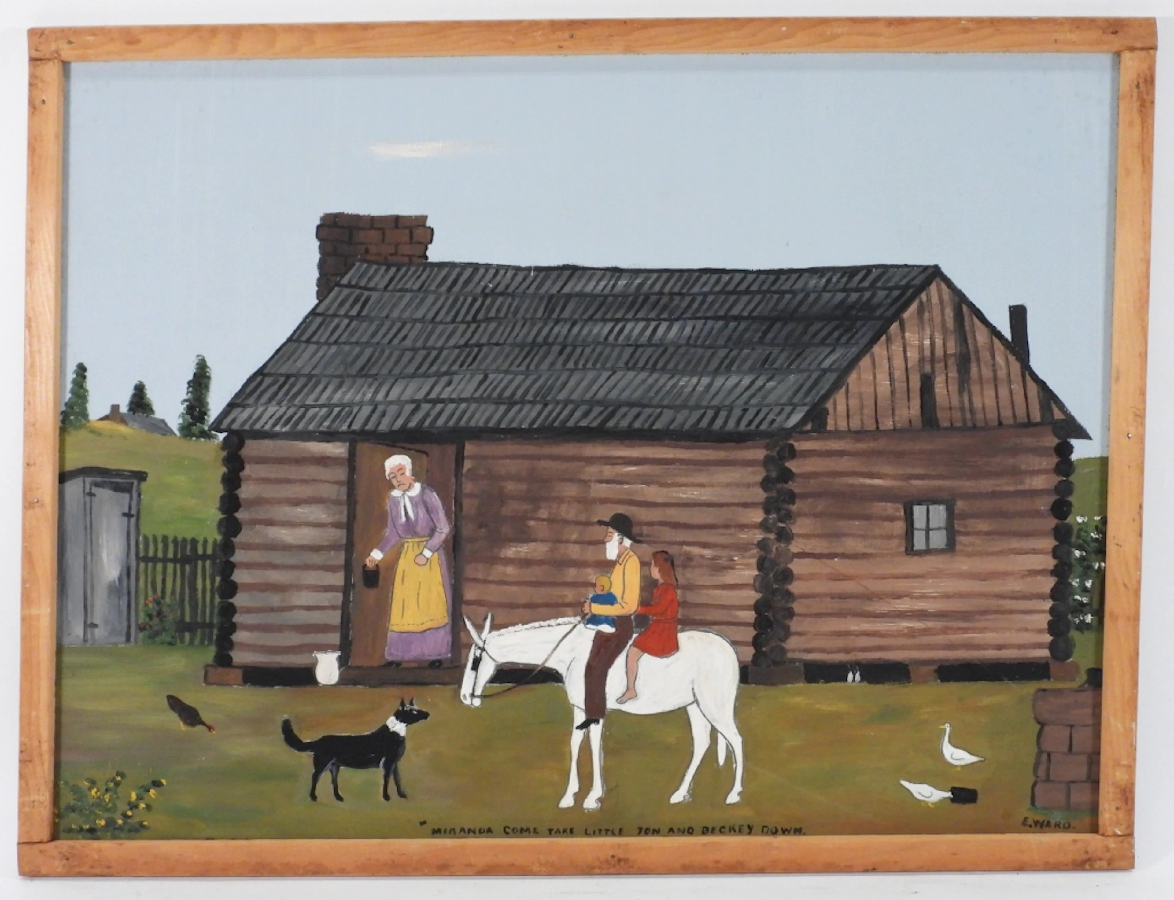 Essie Ward Folk Art Genre Painting - Essie Ward