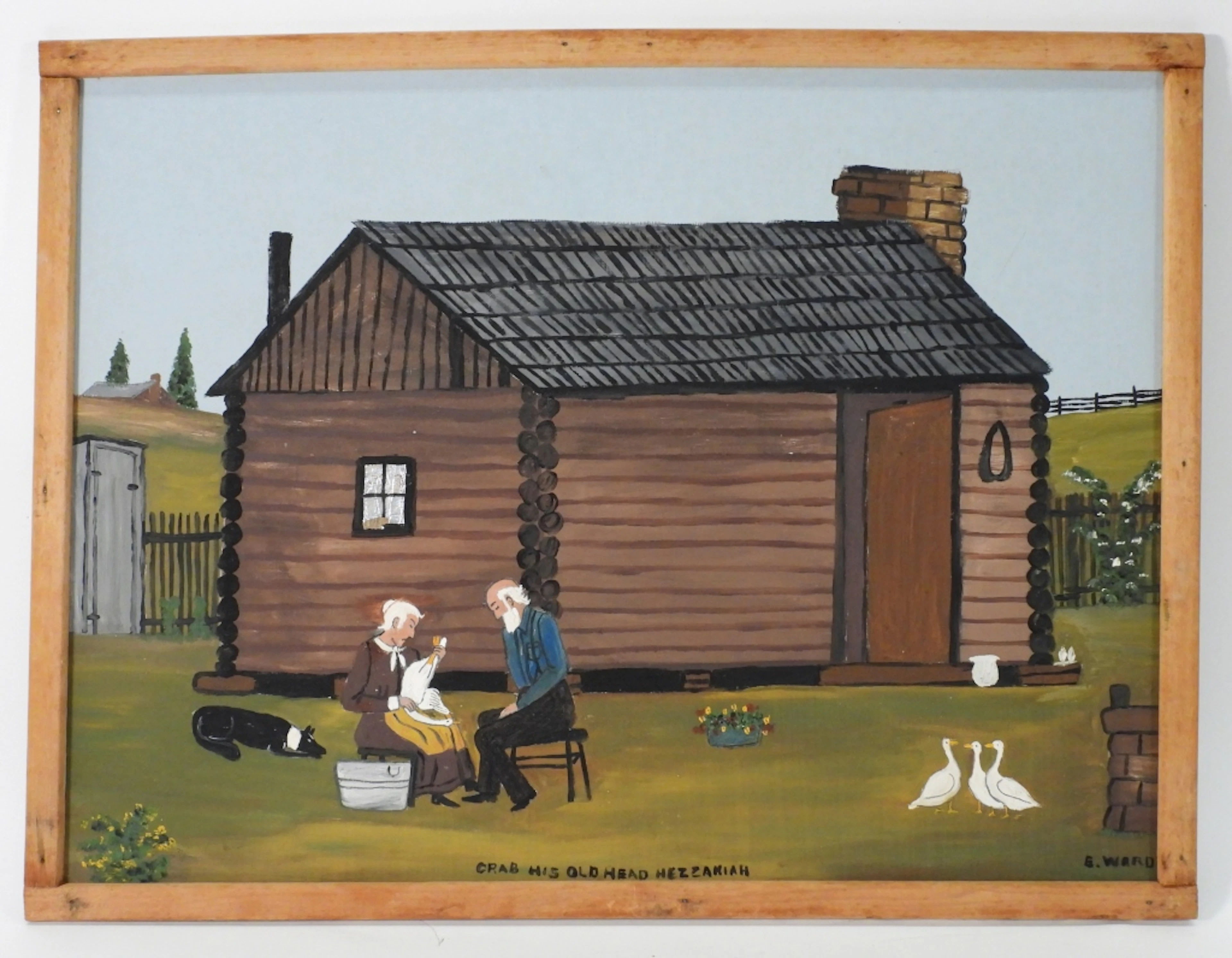 Essie Ward Folk Art Genre Painting - Essie Ward