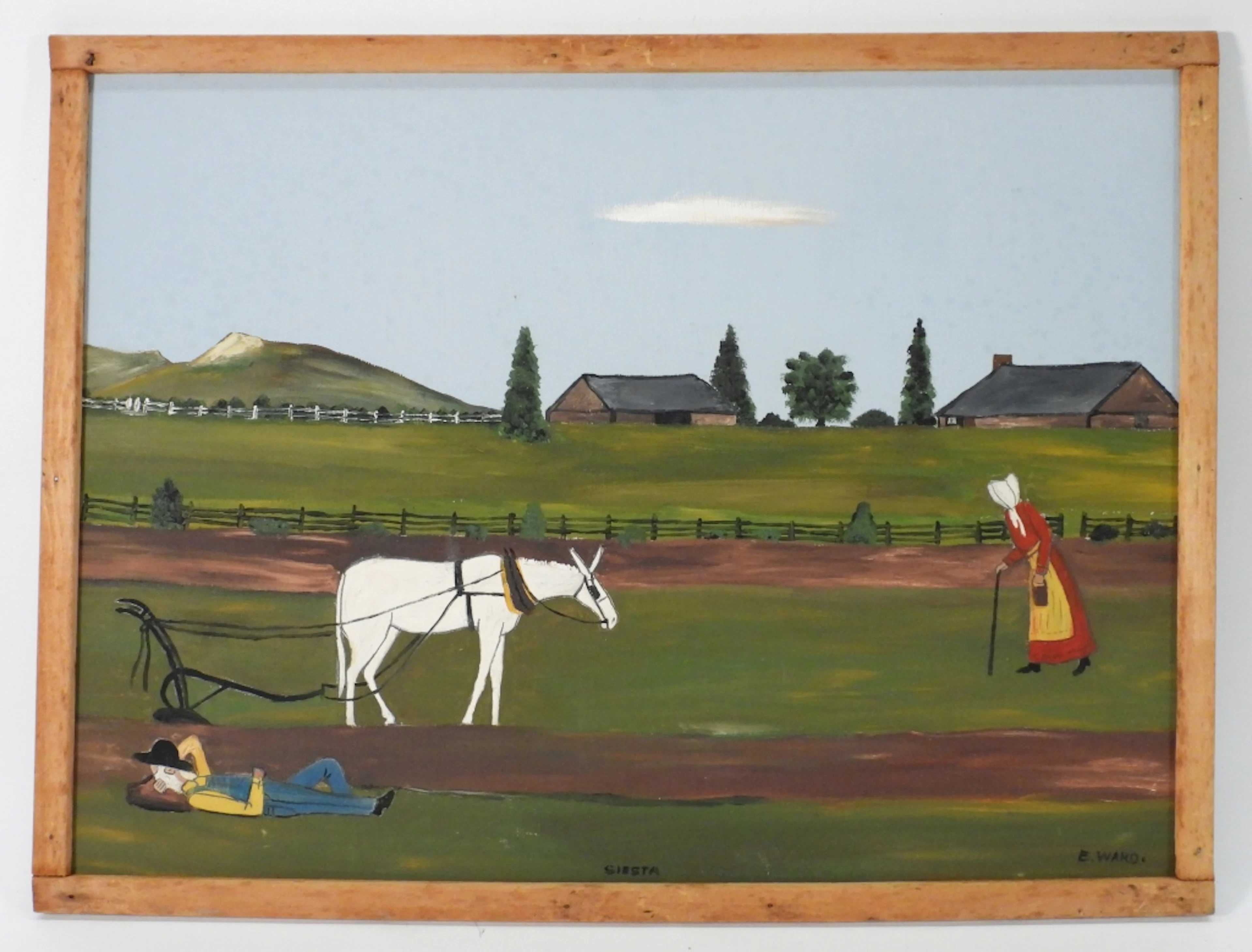 Essie Ward Folk Art Painting - Essie Treat Ward