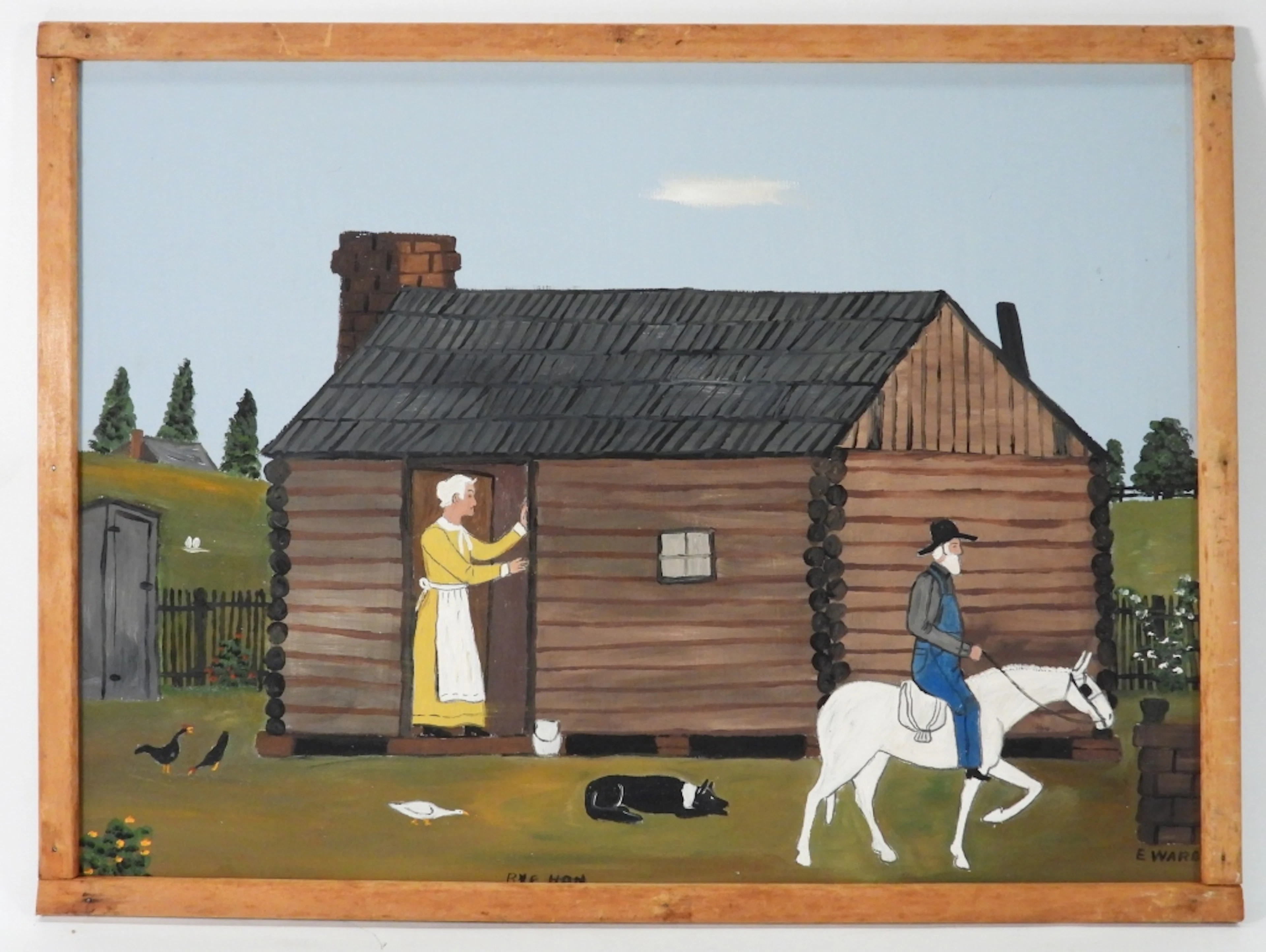 Essie Ward Folk Art Painting - Essie Treat Ward