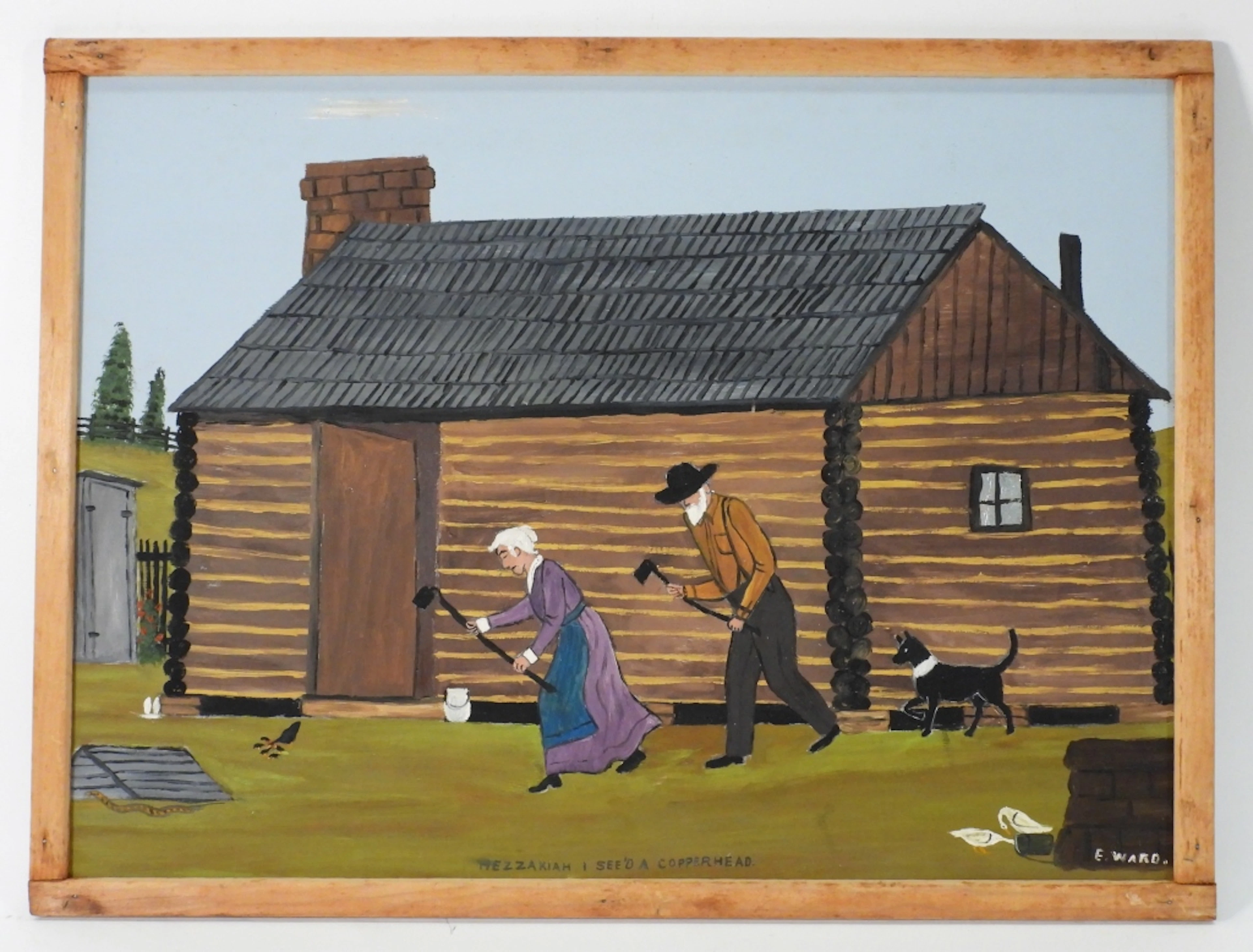 Essie Ward Folk Art Painting - Essie Treat Ward