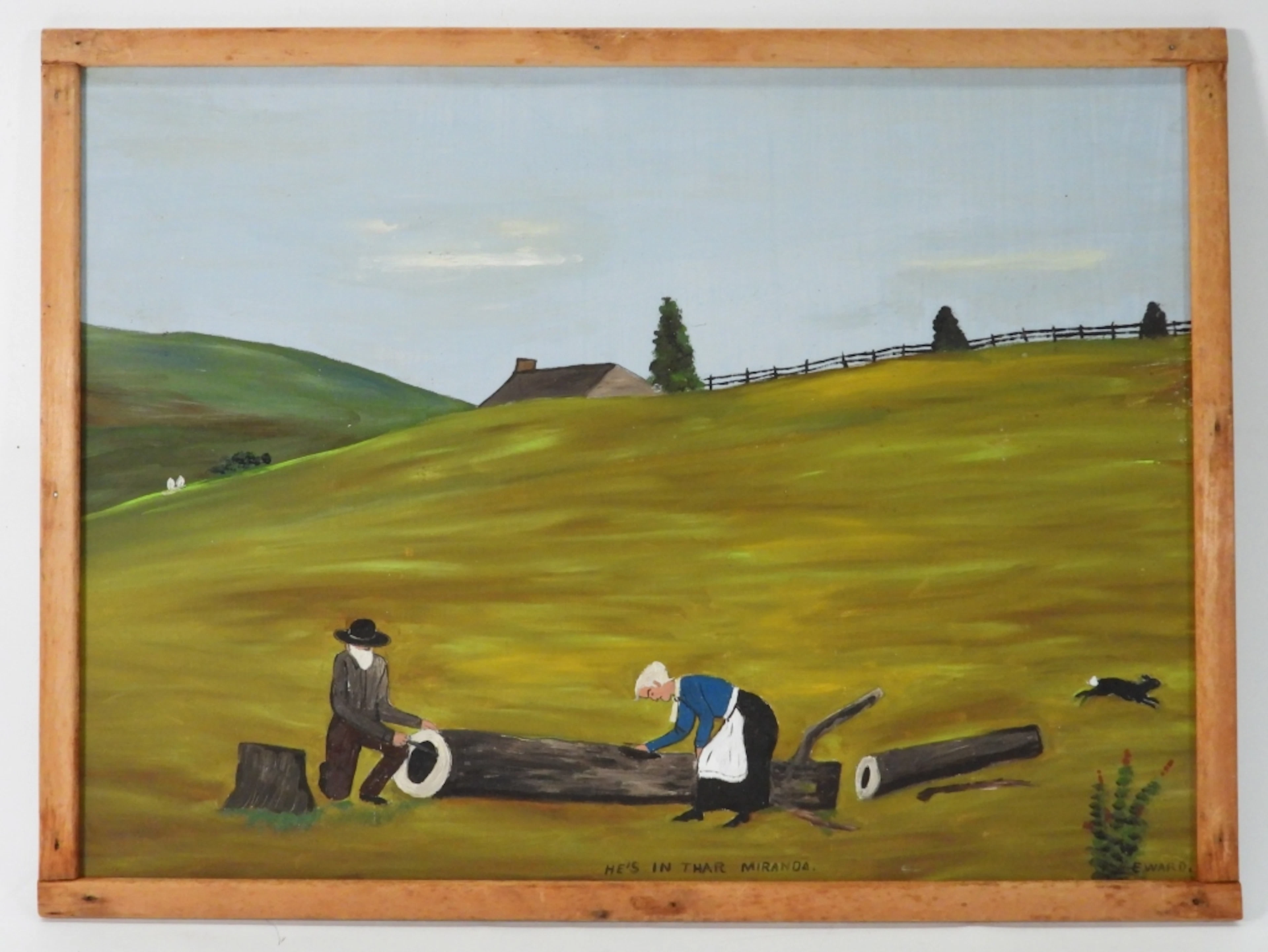 Essie Ward Folk Art Painting - Essie Treat Ward