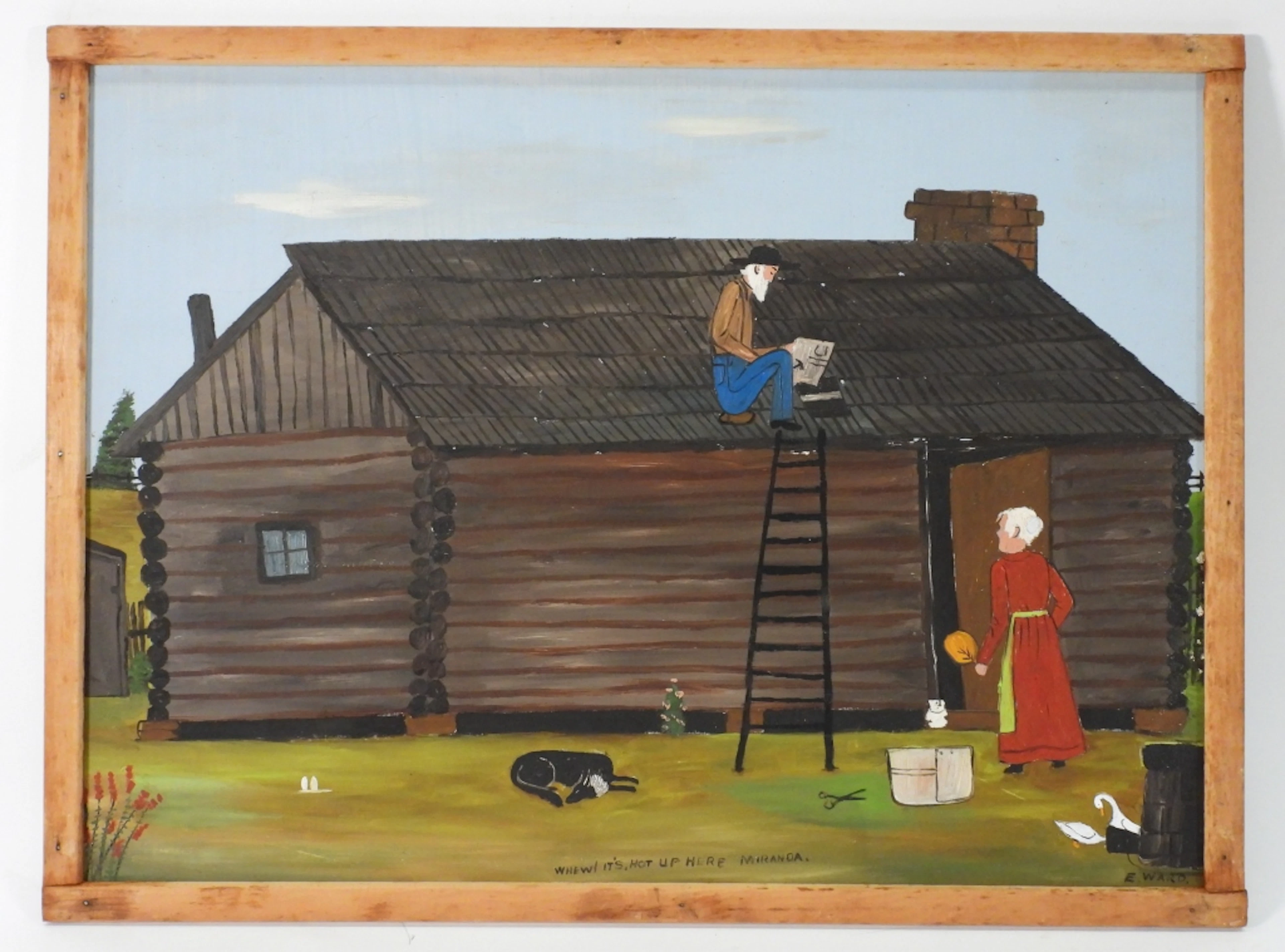 Essie Ward Folk Art Painting - Essie Treat Ward