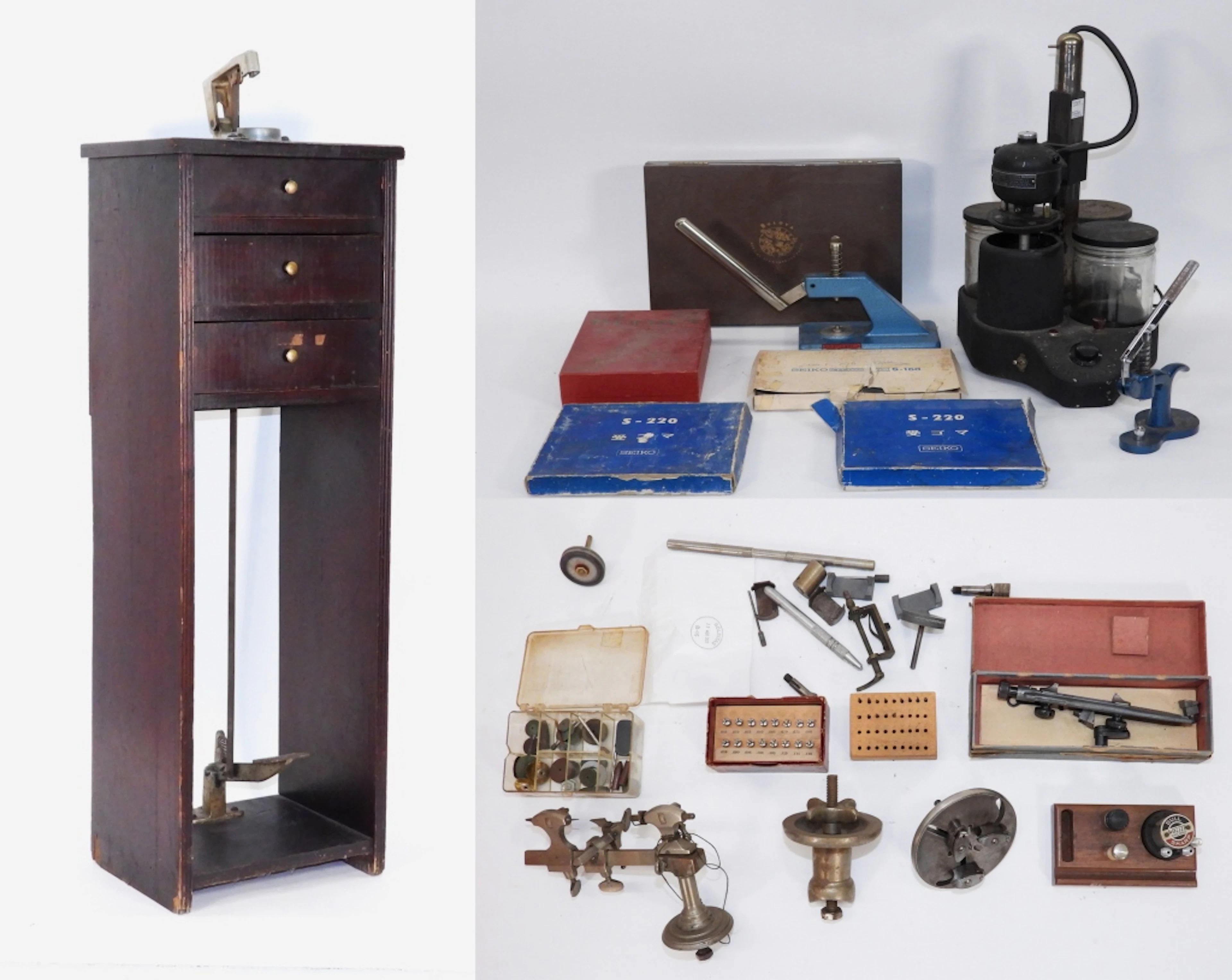 Collection of Watchmakers Tools & Bench