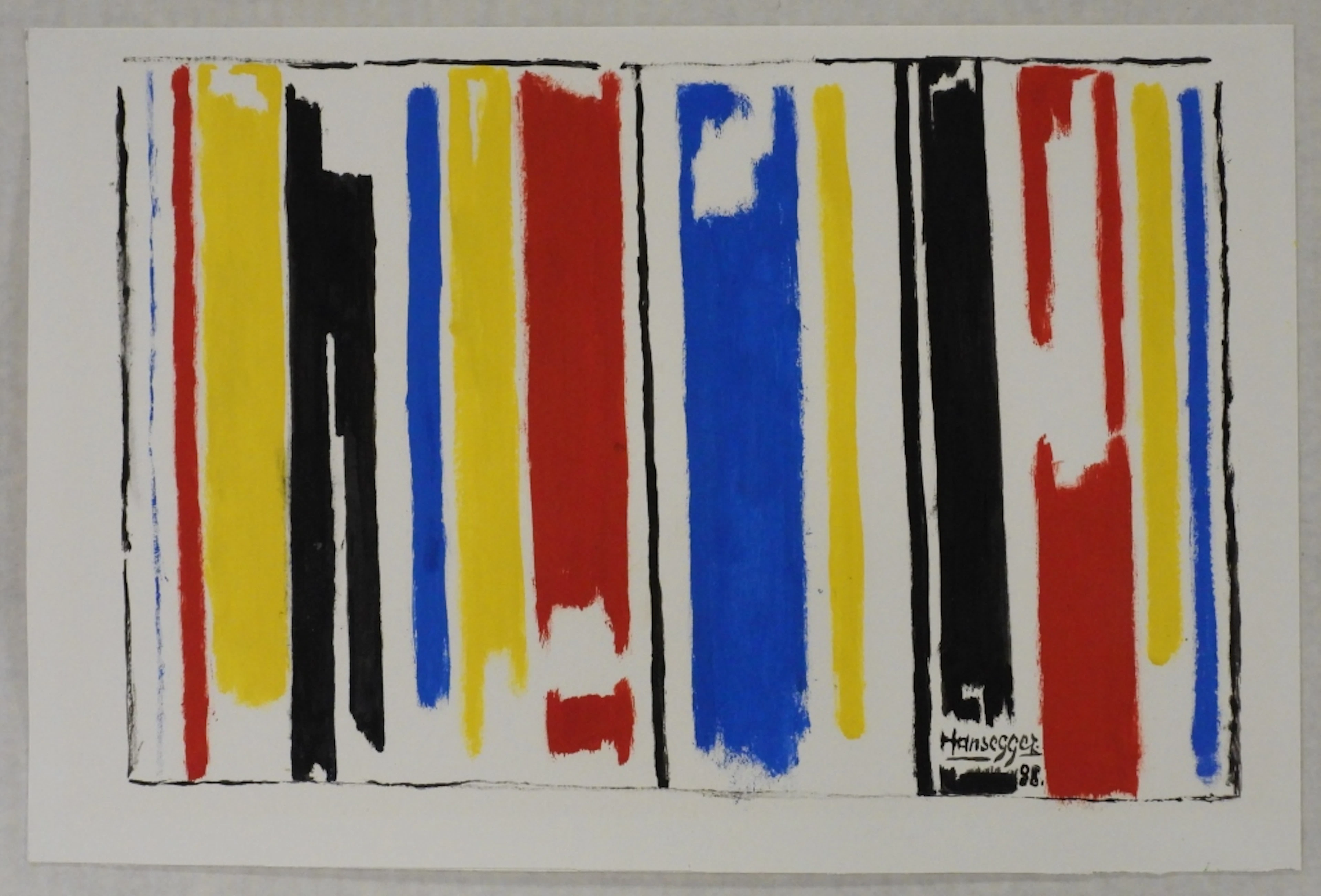 John Hansegger Abstract Lines Painting - John Konstantin Hansegger