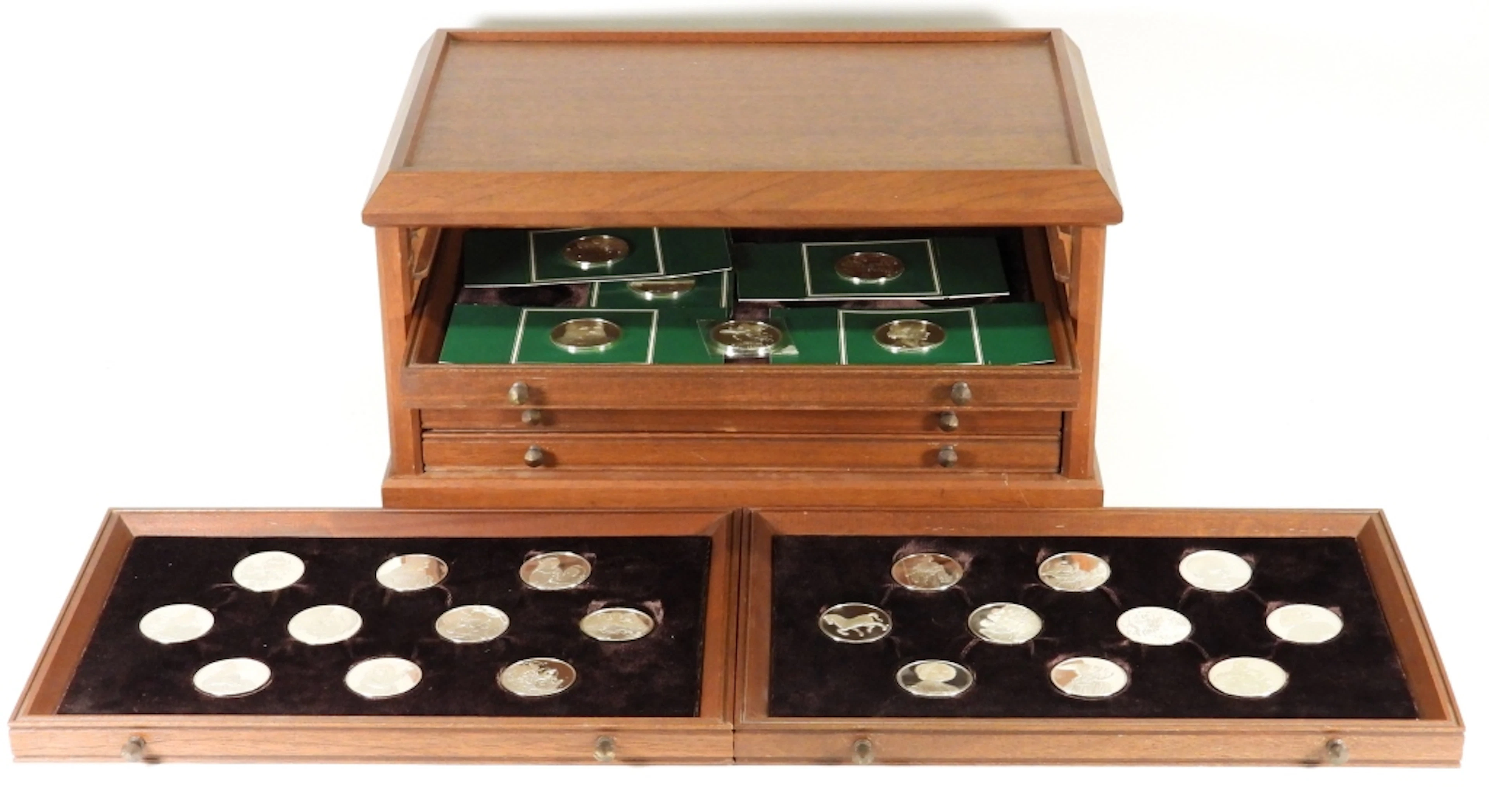 Set 50 Franklin Mint .925 Silver Medallion Set