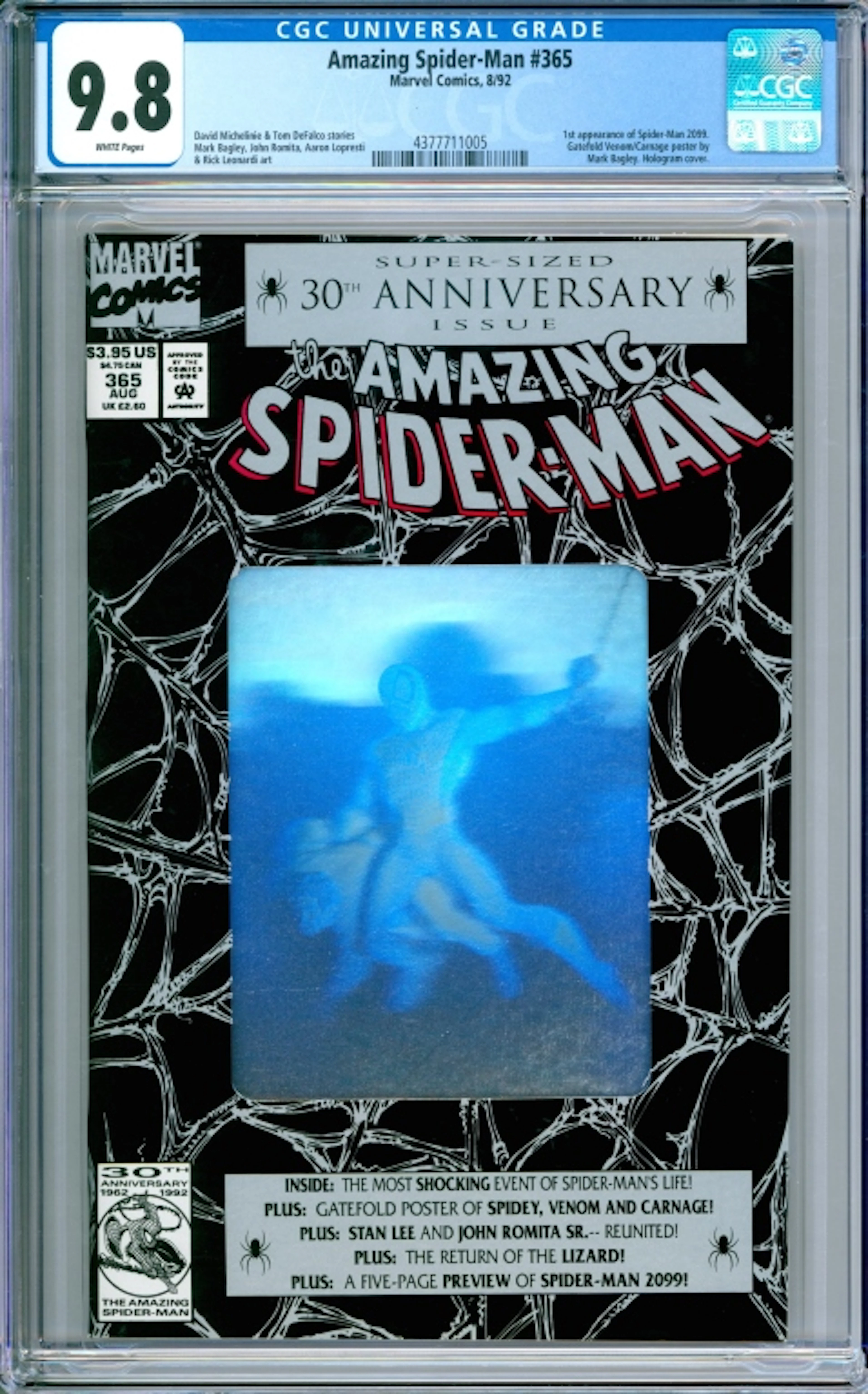 Marvel Comics Amazing Spider-Man #365 CGC 9.8 - 4377711005