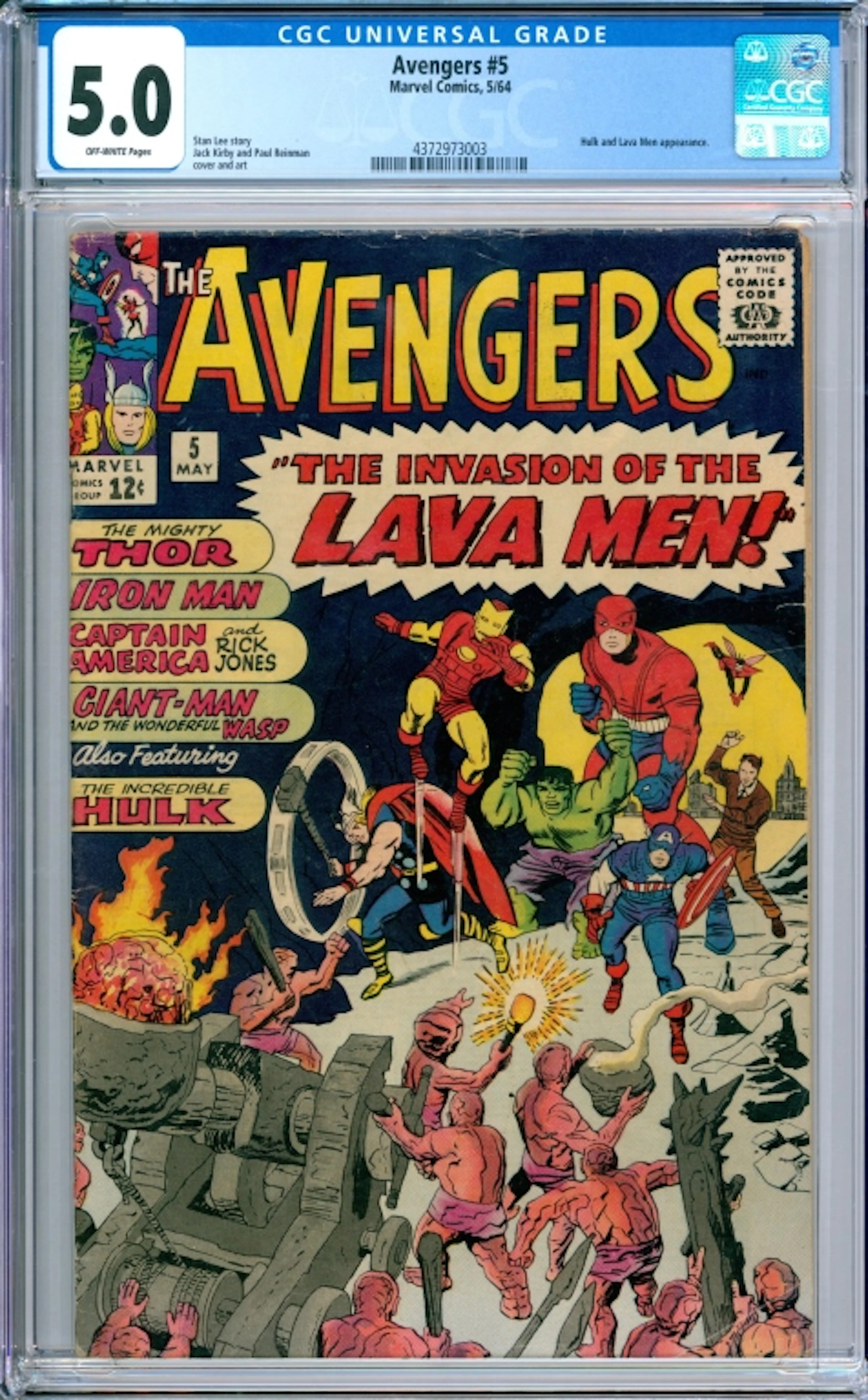 Marvel Comics Avengers #5 CGC 5.0 - 4372973003