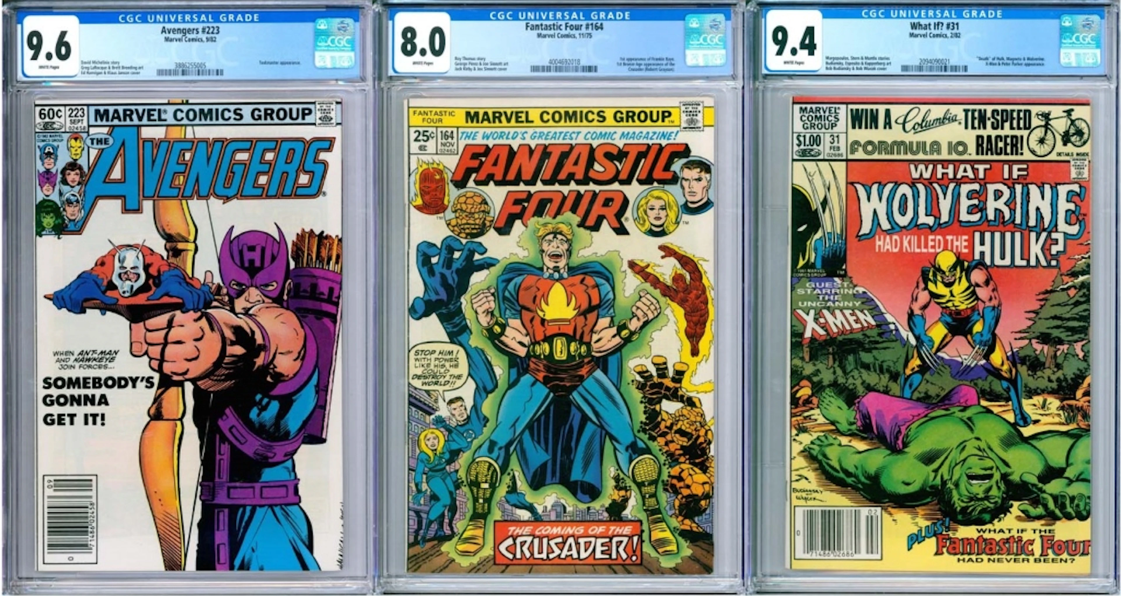 3PC Marvel Comics Avengers Fantastic Four CGC Keys