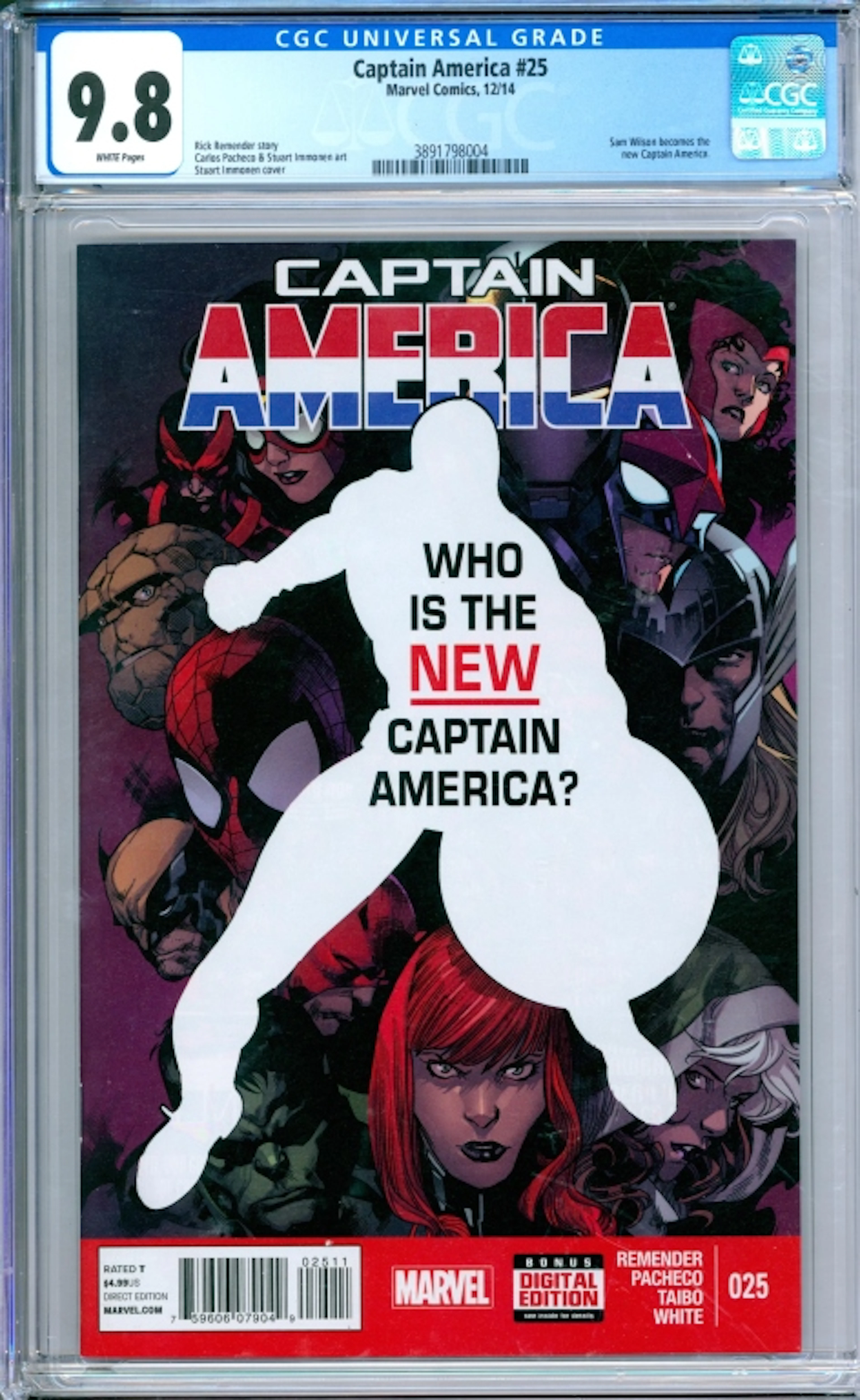 Marvel Comics Captain America #25 CGC 9.8 2014 - 3891798004