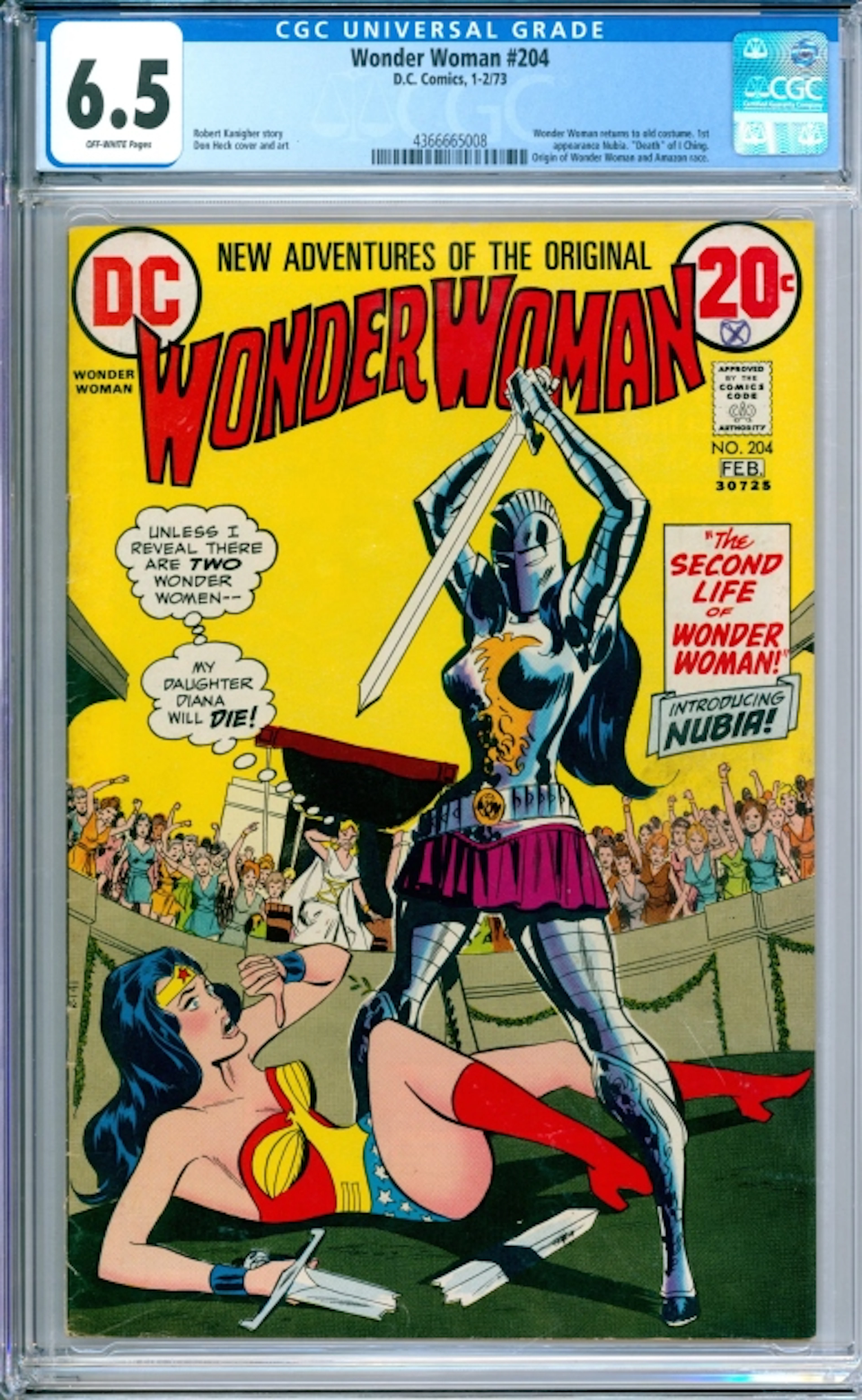 DC Comics Wonder Woman #204 CGC 6.5 - 4366665008