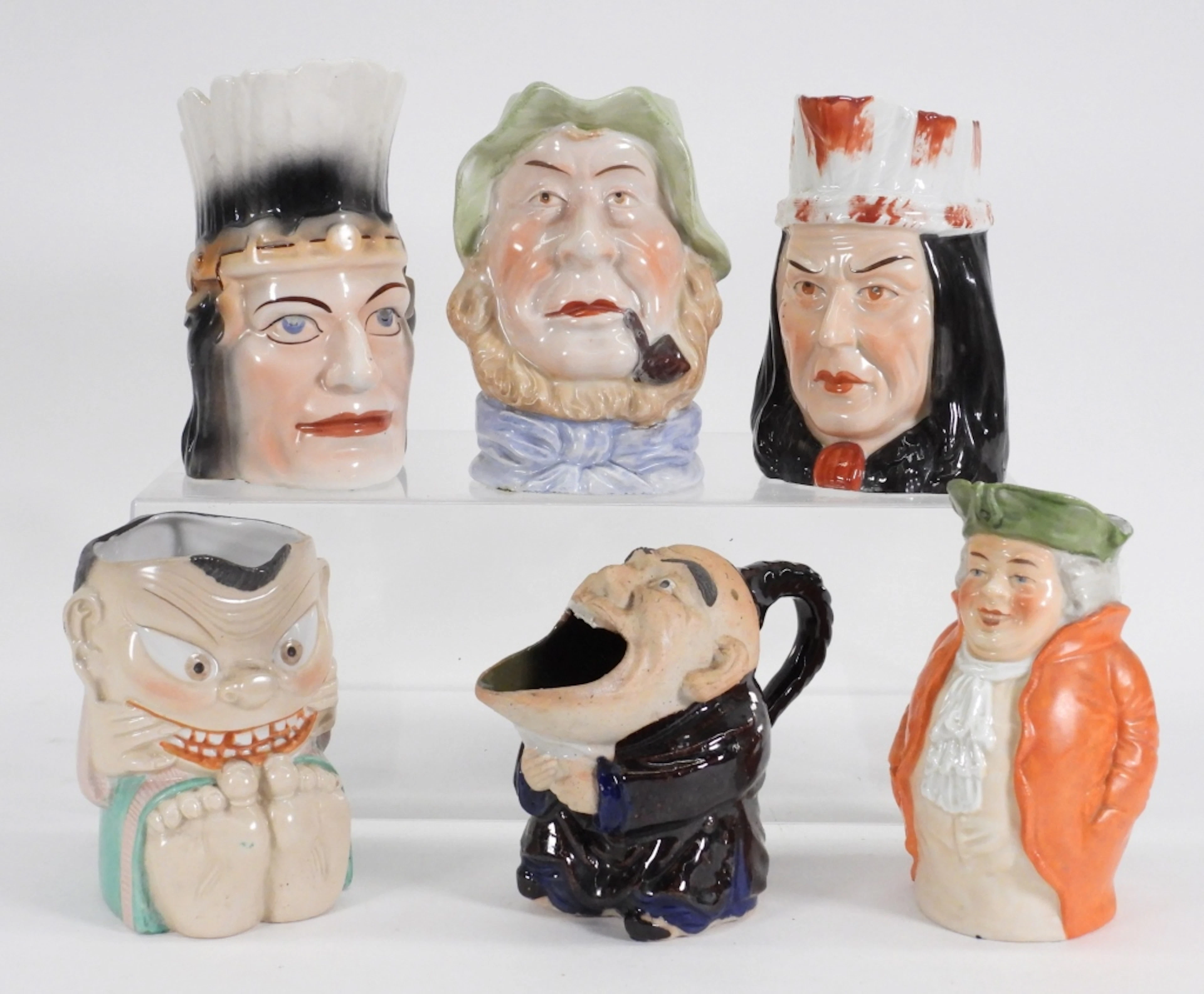 6PC German & Austrian Ceramic Toby Jugs