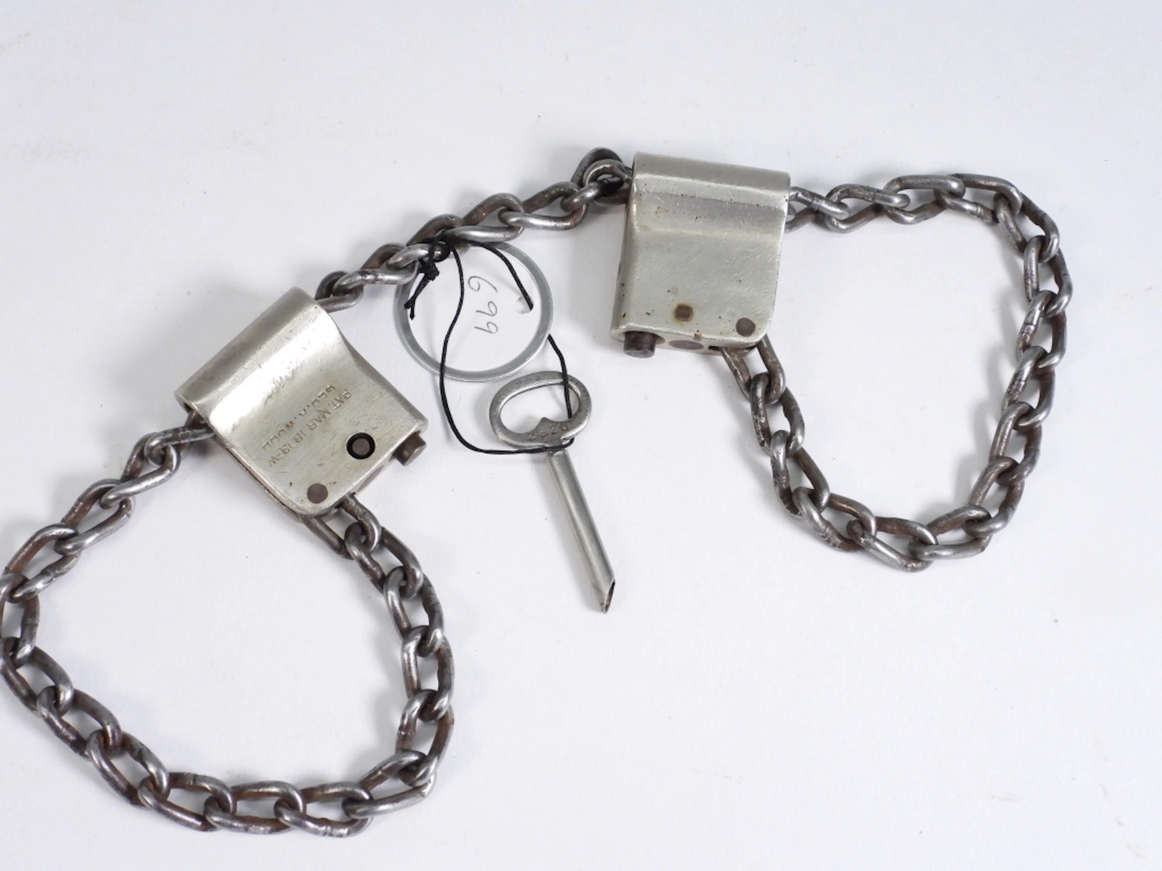 Wood Chain Link Police Handcuffs