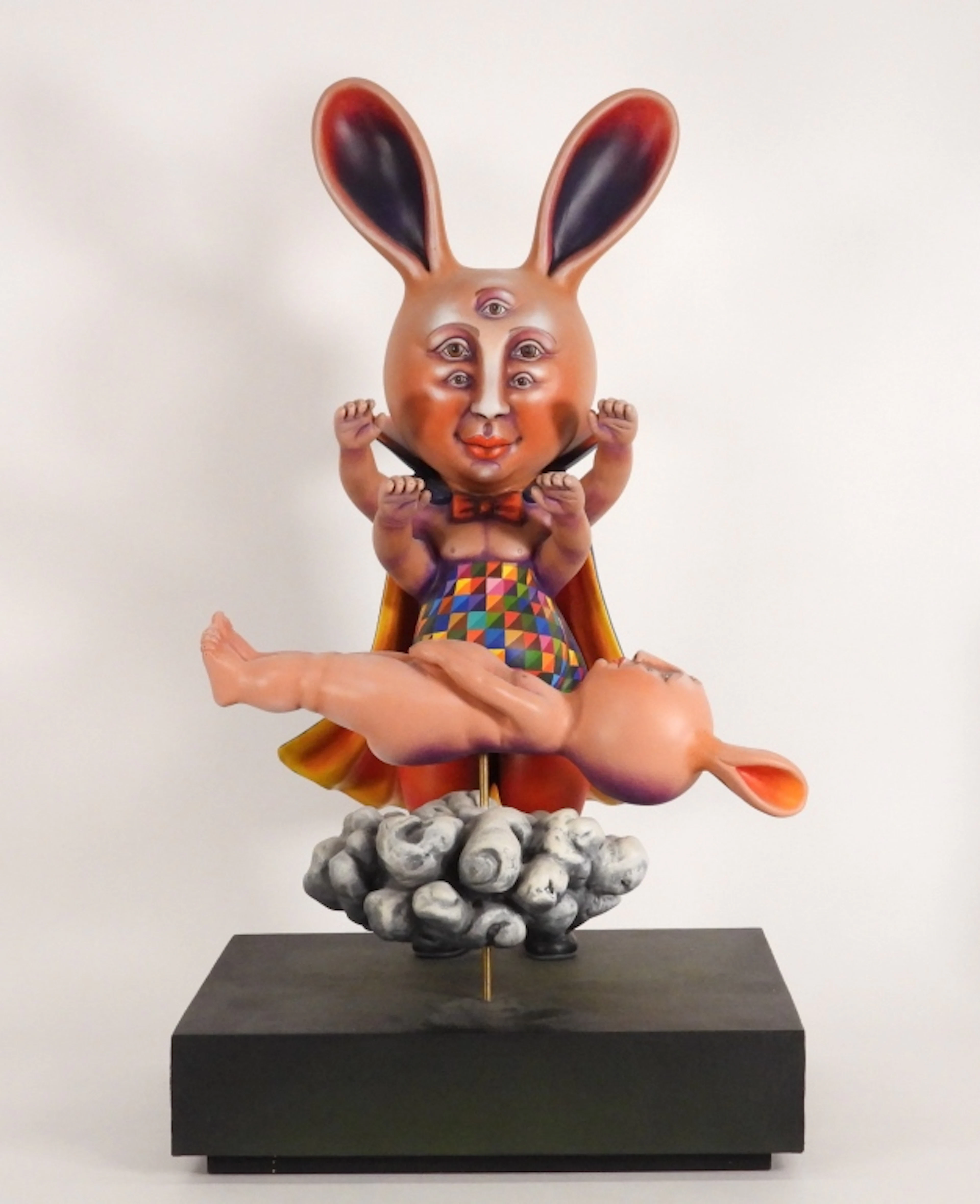 Sergio Bustamante Surreal Rabbit Ceramic Sculpture - Sergio Bustamante