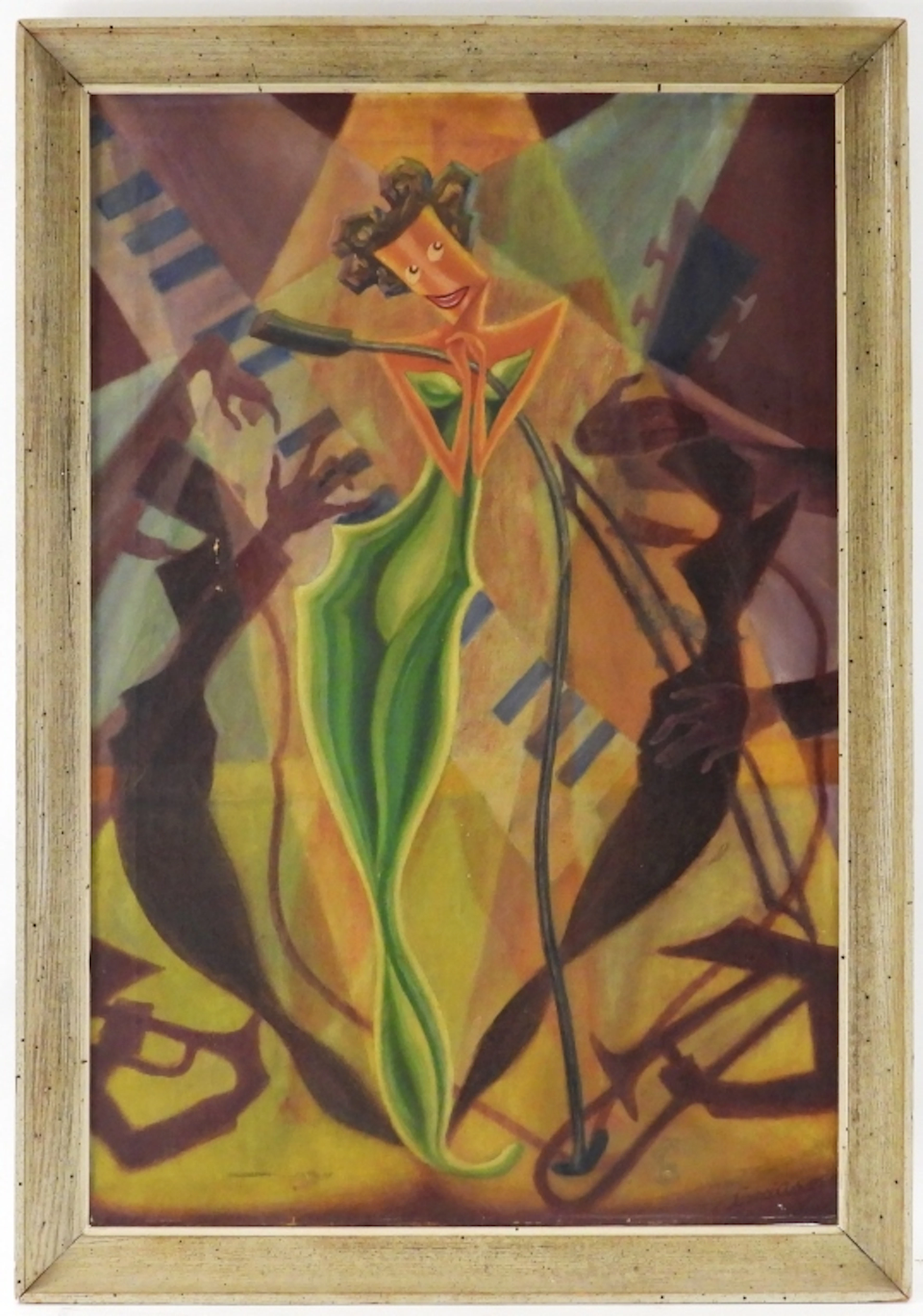 Zimeri A. Cox Harlem Renaissance Abstract Painting - Zimeri A. Cox