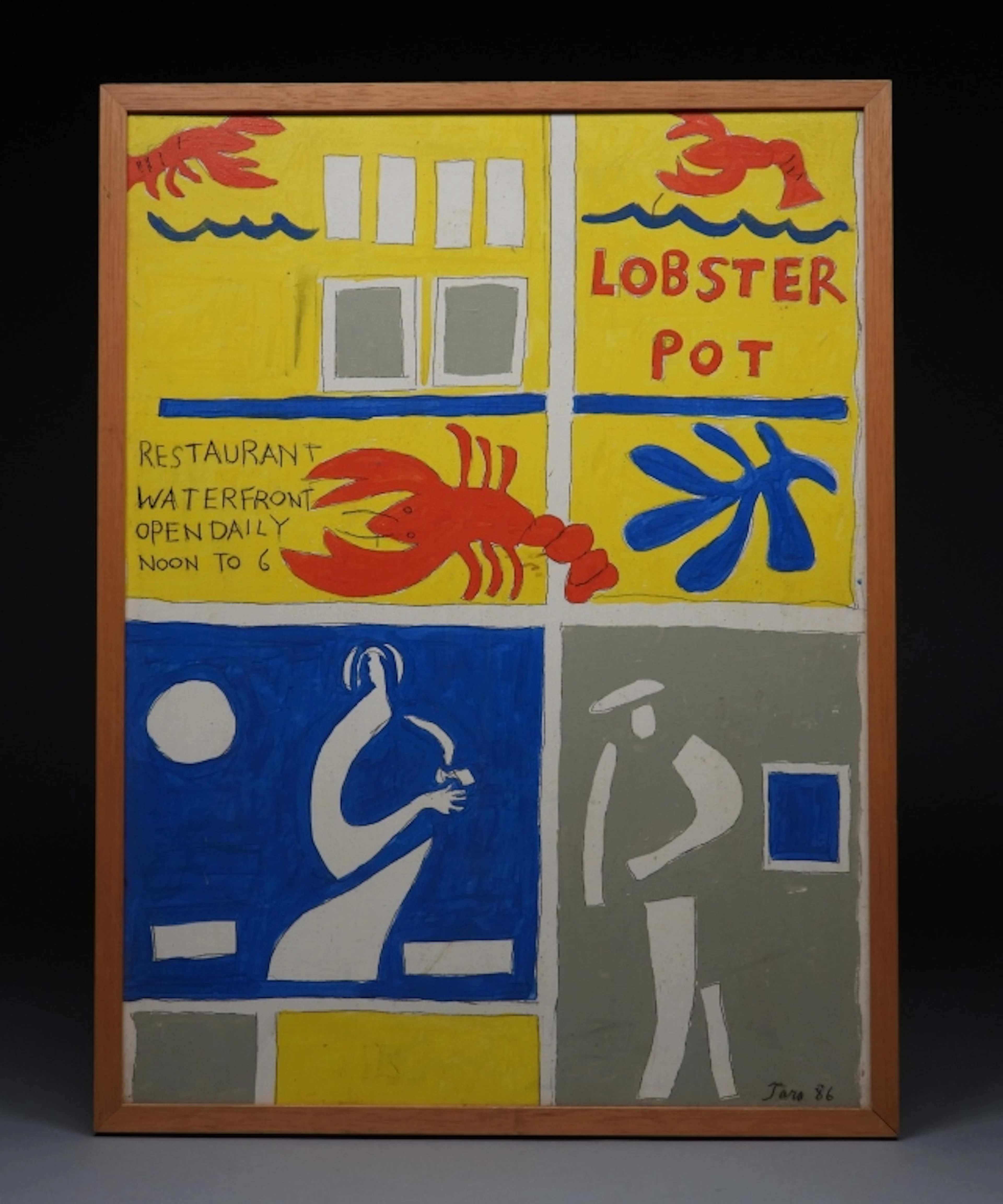 Taro Yamamoto Abstract Lobster Pot Painting - Taro Yamamoto