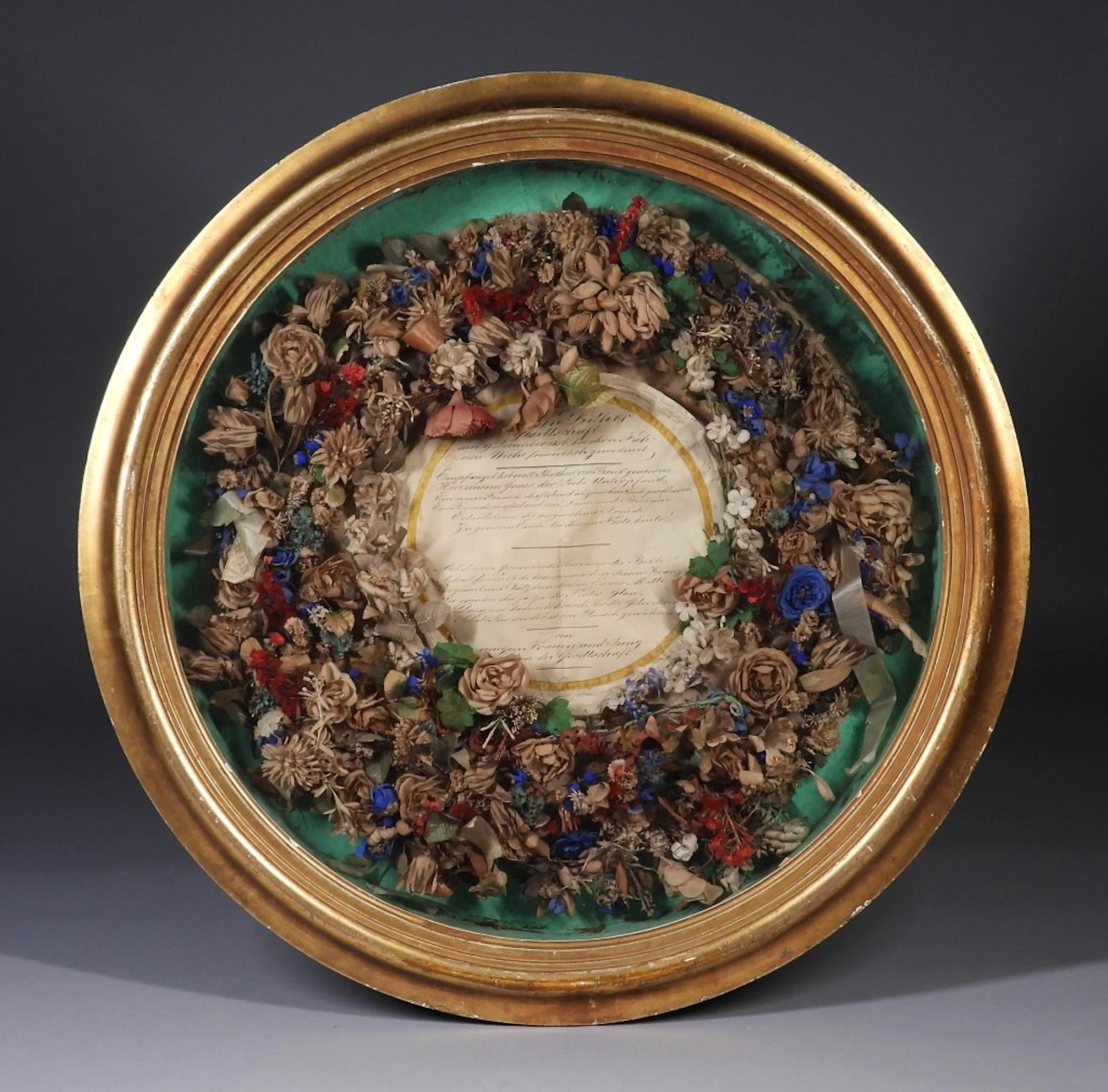 1856 German Martin Luther Society Memorial Wreath