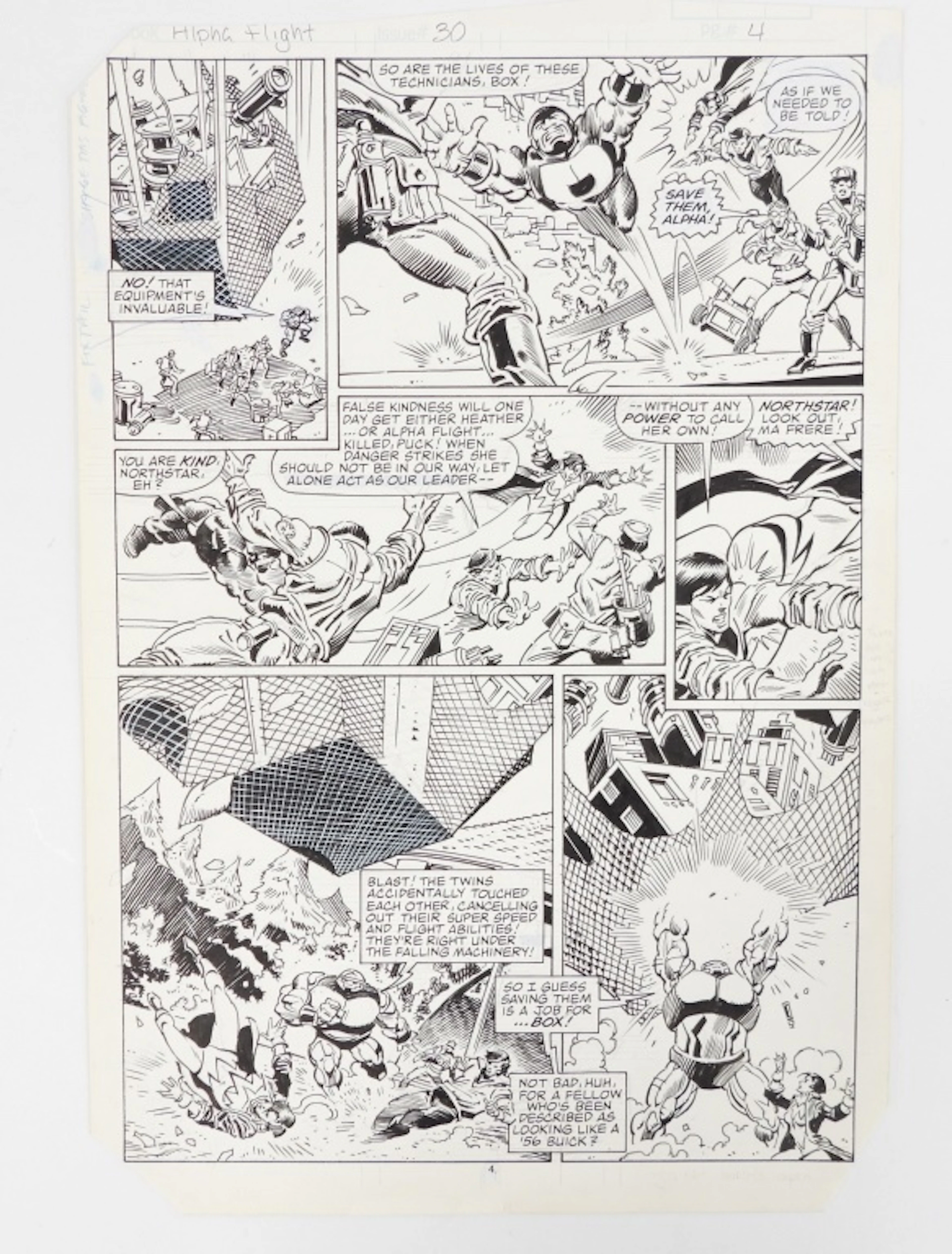 Mike Mignola Alpha Flight #30 PG.4 Original Art