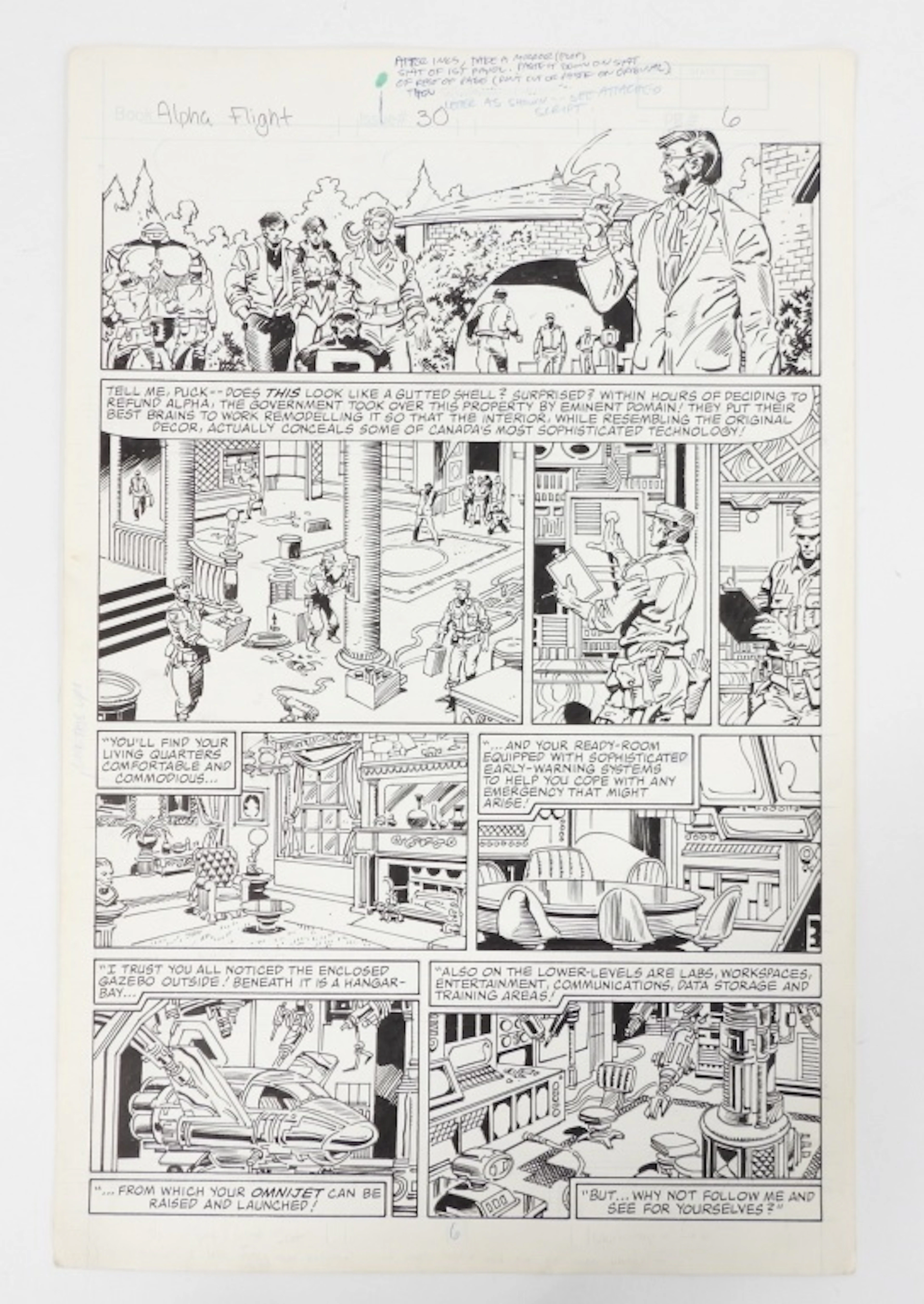 Marvel Comics Alpha Flight #30 PG.6 Original Art