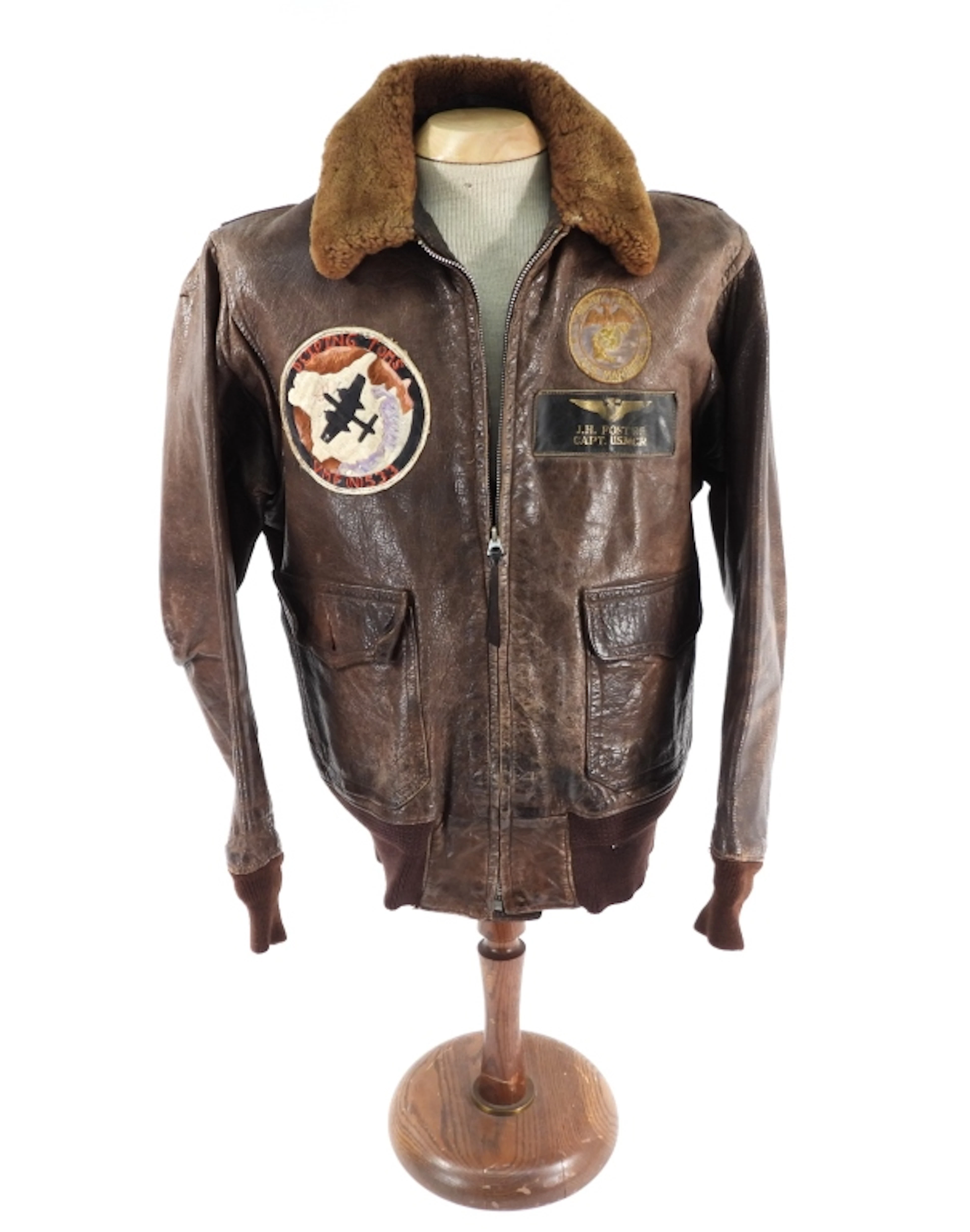 USMC Night Fighter Group G-1 Leather Flight Jacket