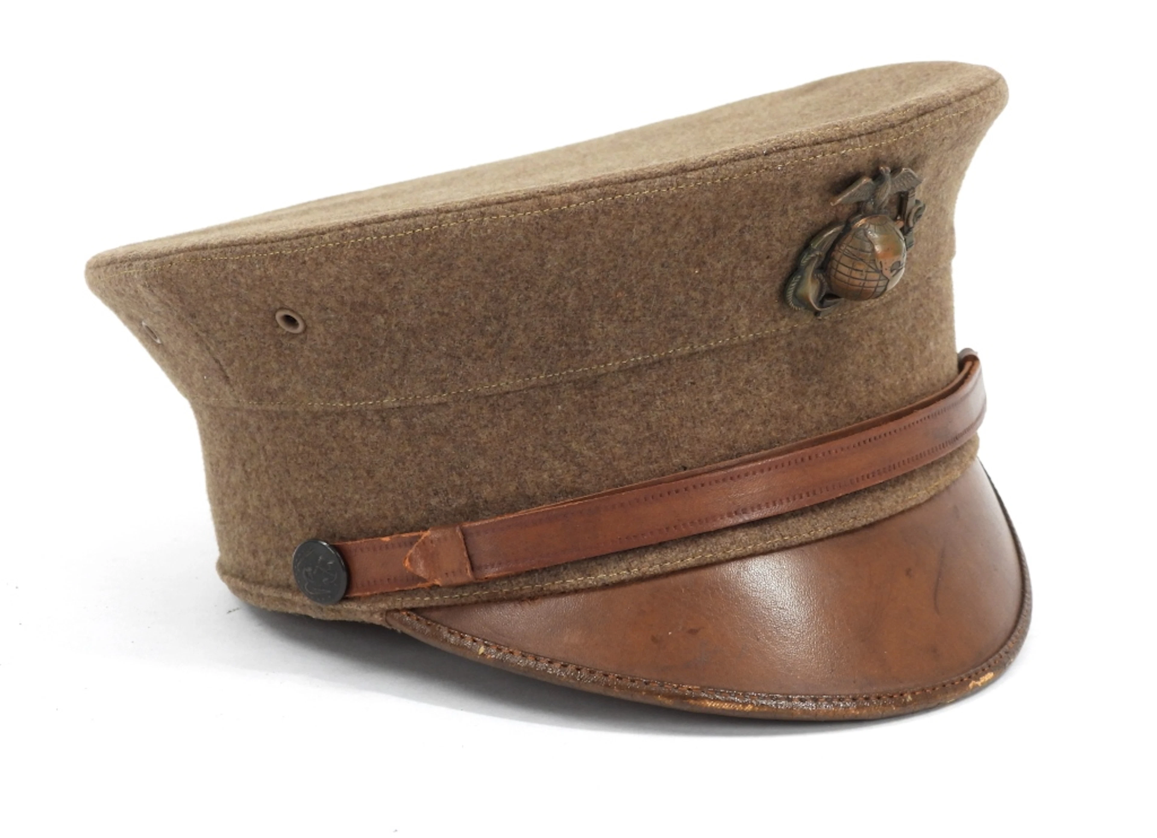 WWI-era USMC Bell Crown Enlisted Visor Cap