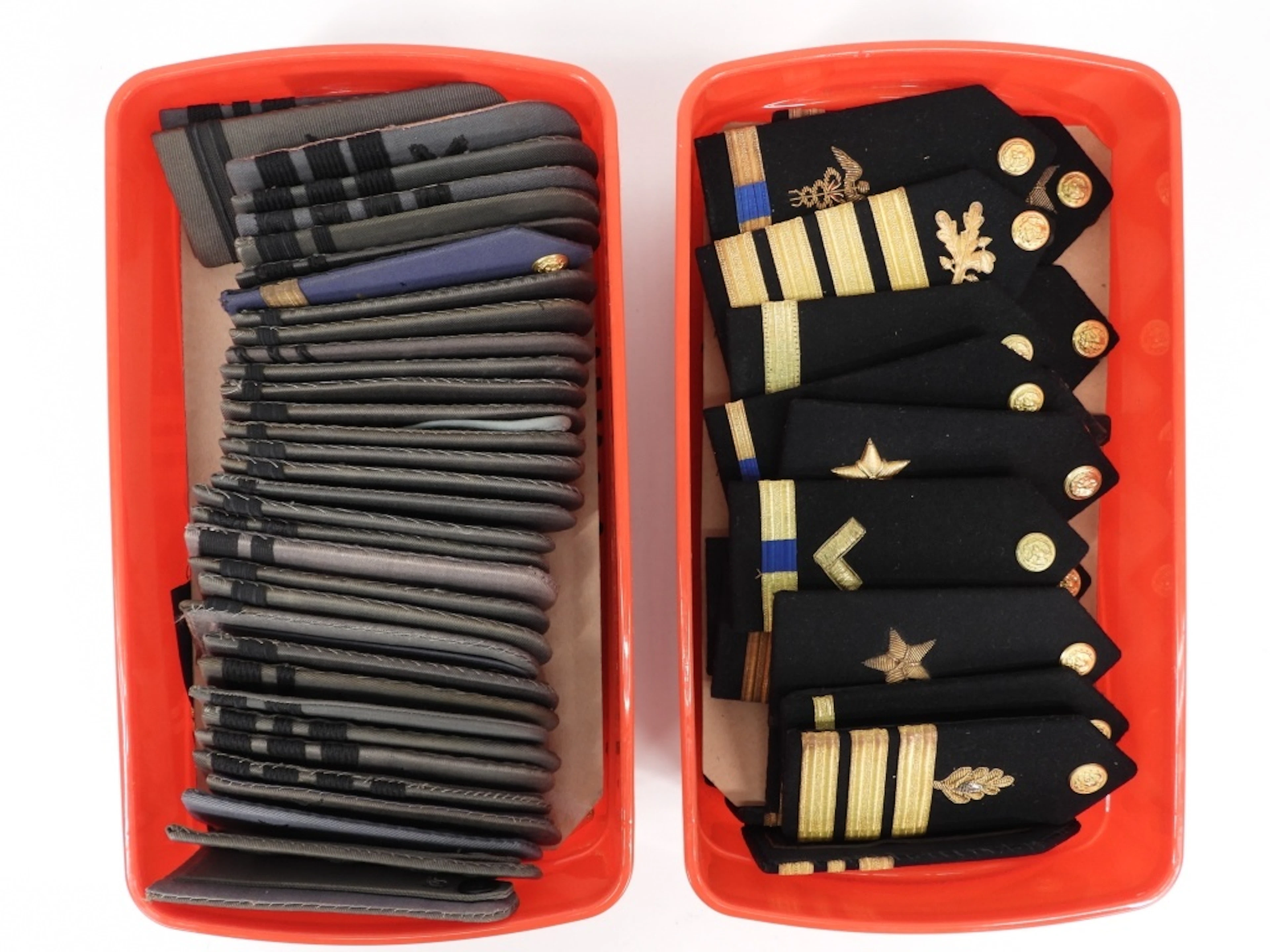 Large Group of US Navy Shoulder Boards