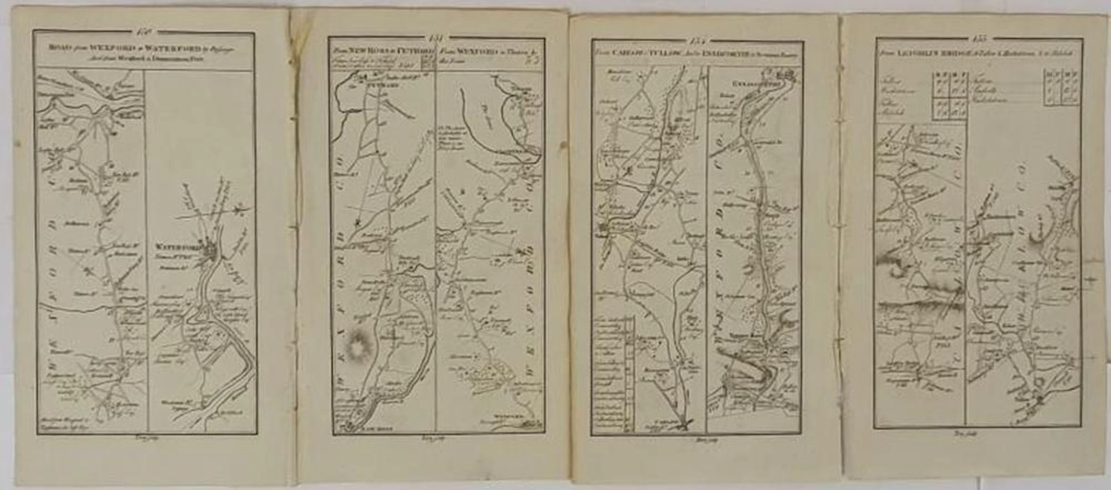 Wexford 1777 Maps. Road from Wexford to New-ross and Waterford by Passage;