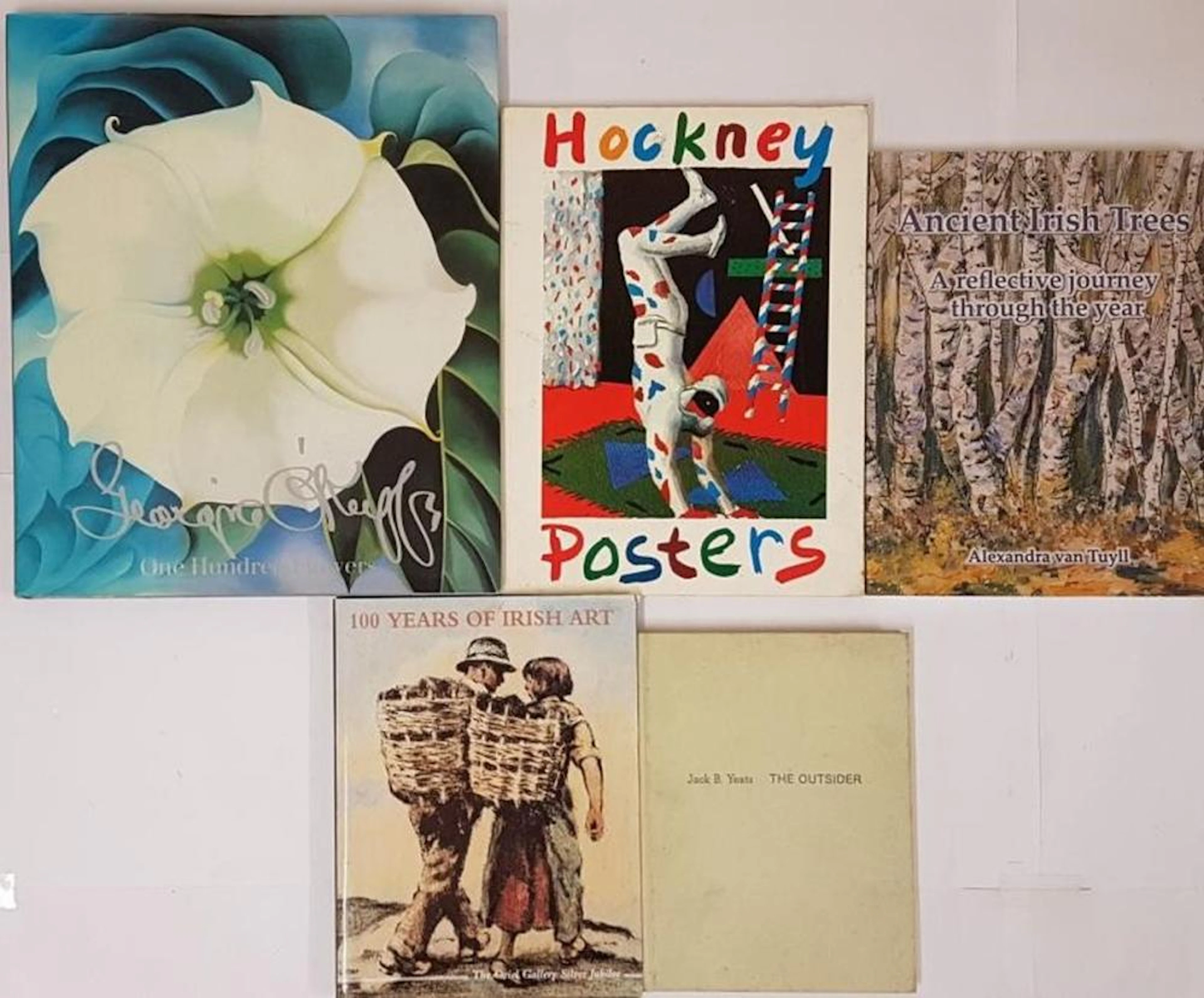 One Hundred Flowers Georgia O'Keefe; Hockney Posters; 100 Years of Irish Ar