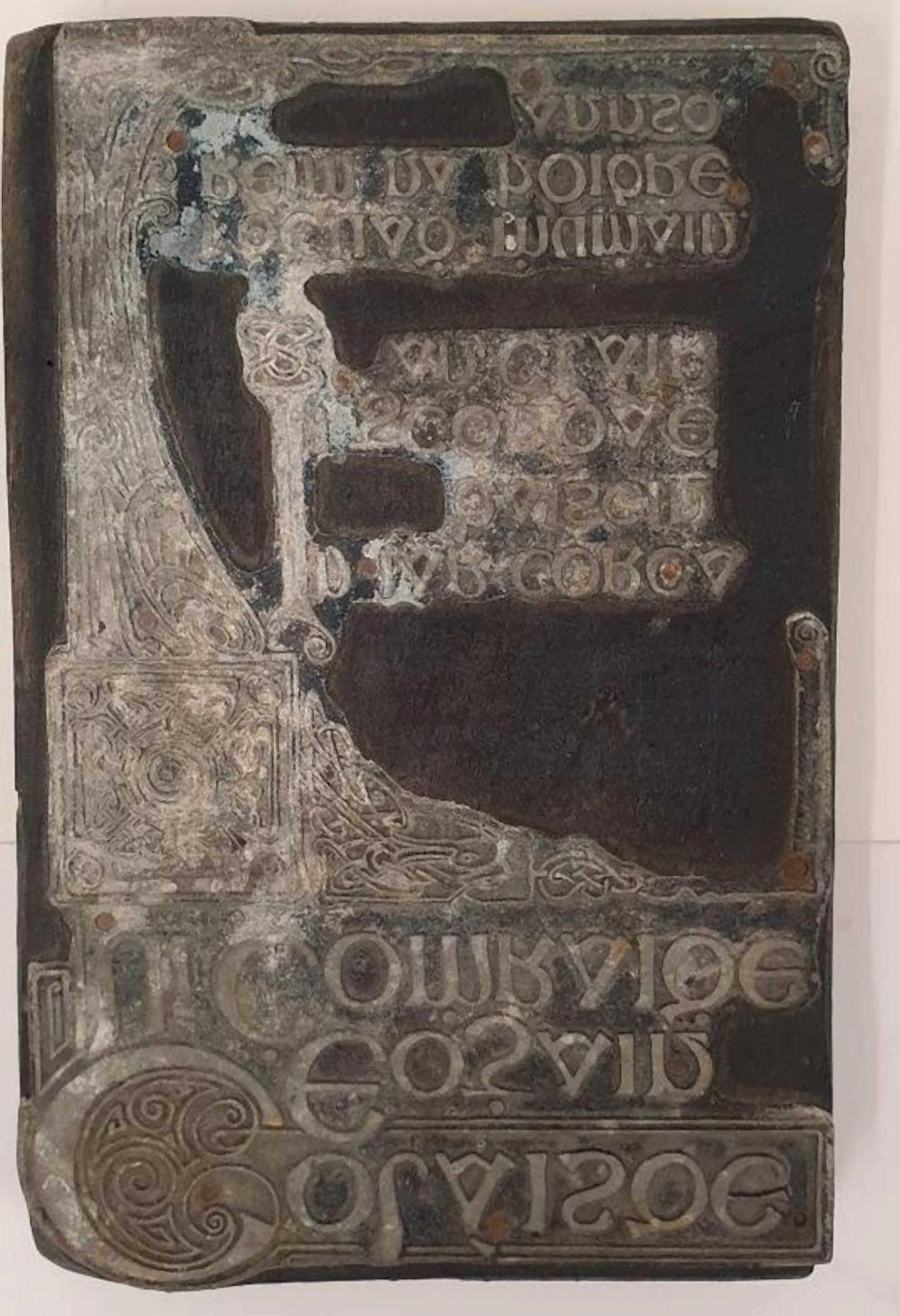Wooden printing block c. 1920 with a Celtic Motif, a unique piece of Celtic