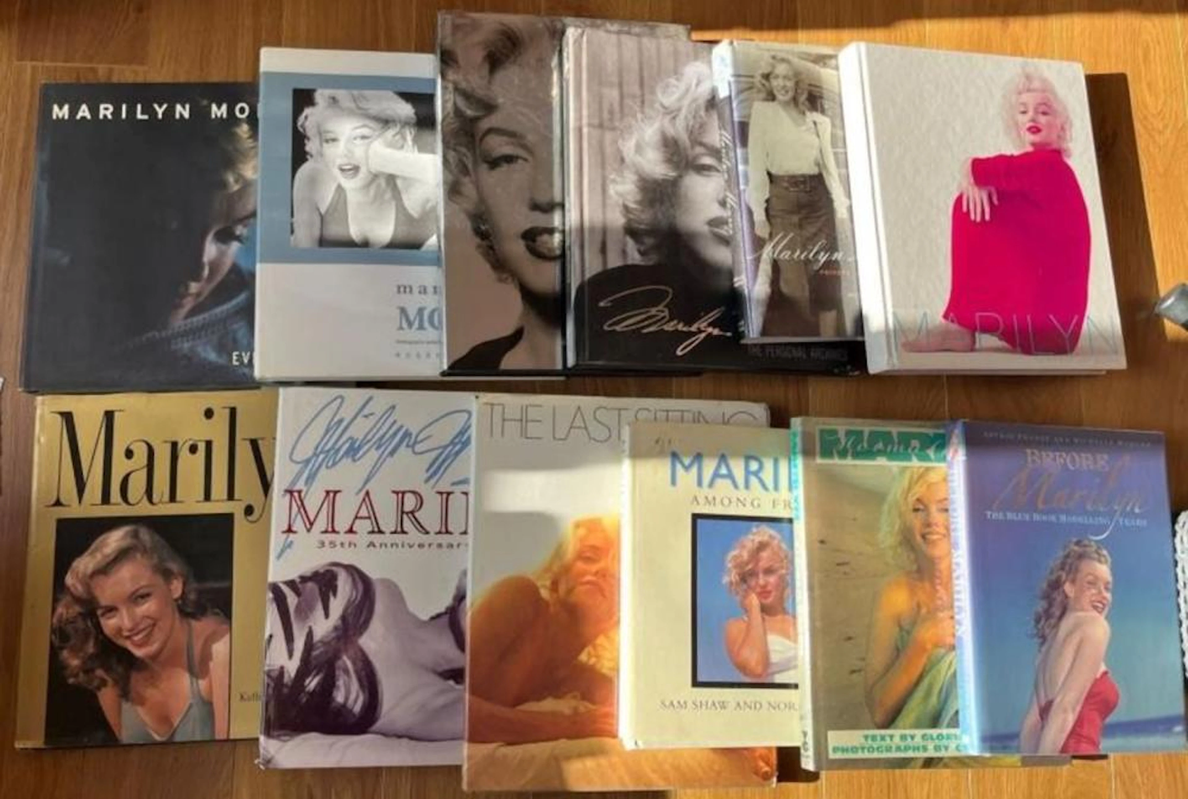 A collection of Marilyn Monroe Coffee table books. Marilyn Monroe the Perso