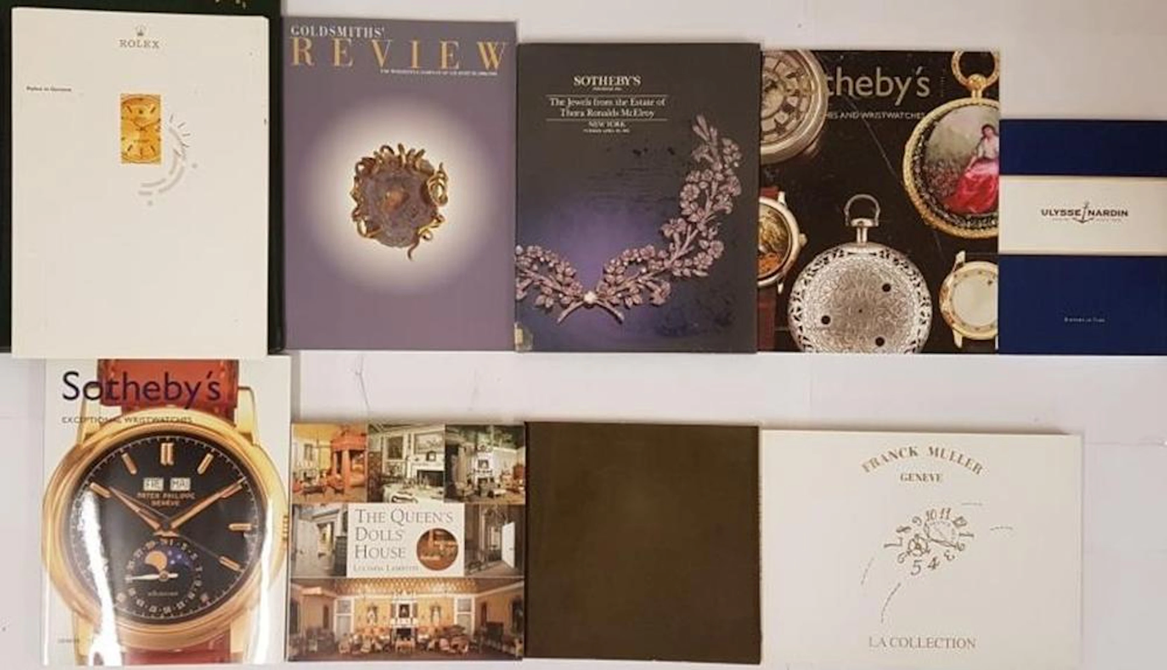 Catalogues including ; Sothebys; Frank Muller