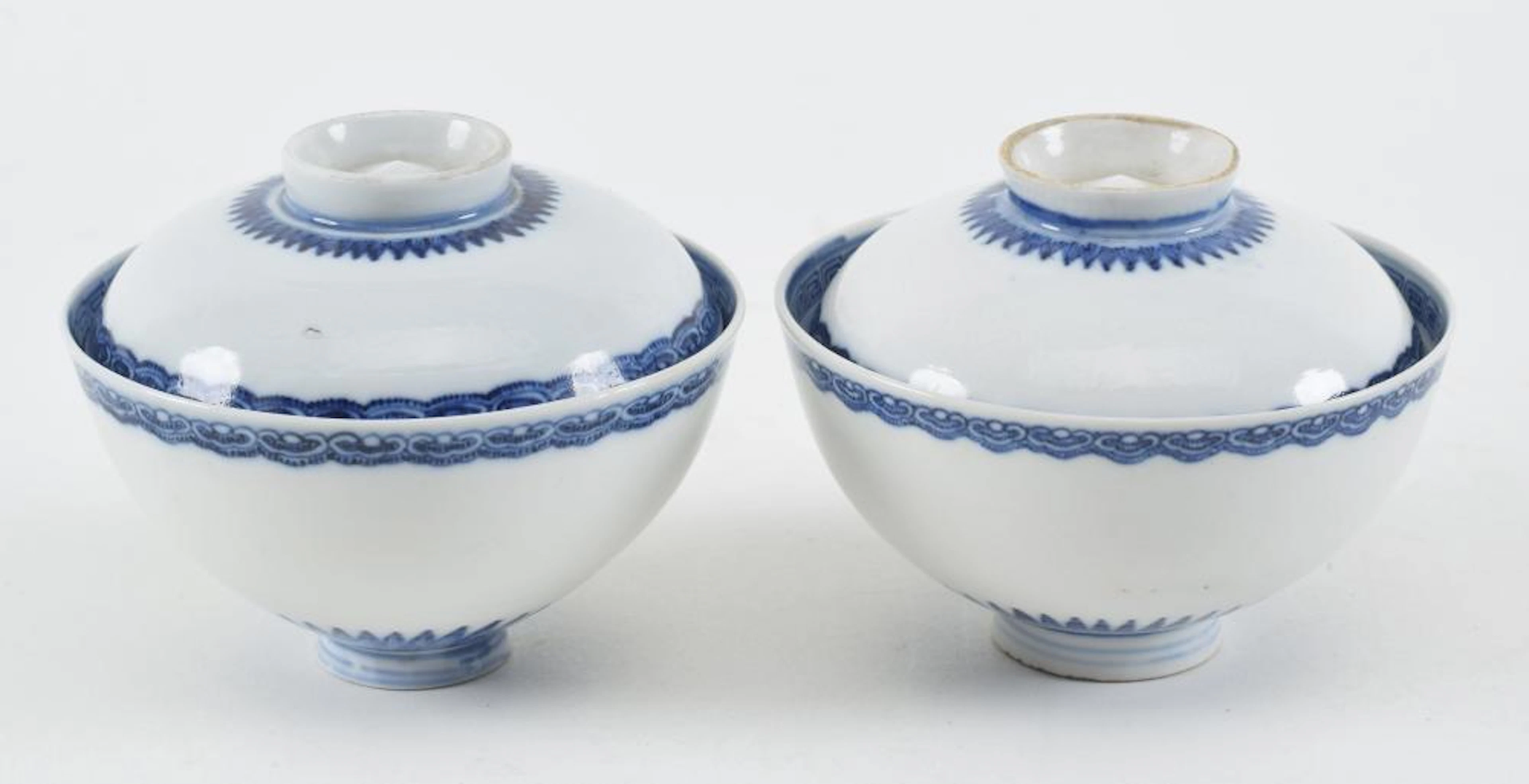 Pair of covered bowls