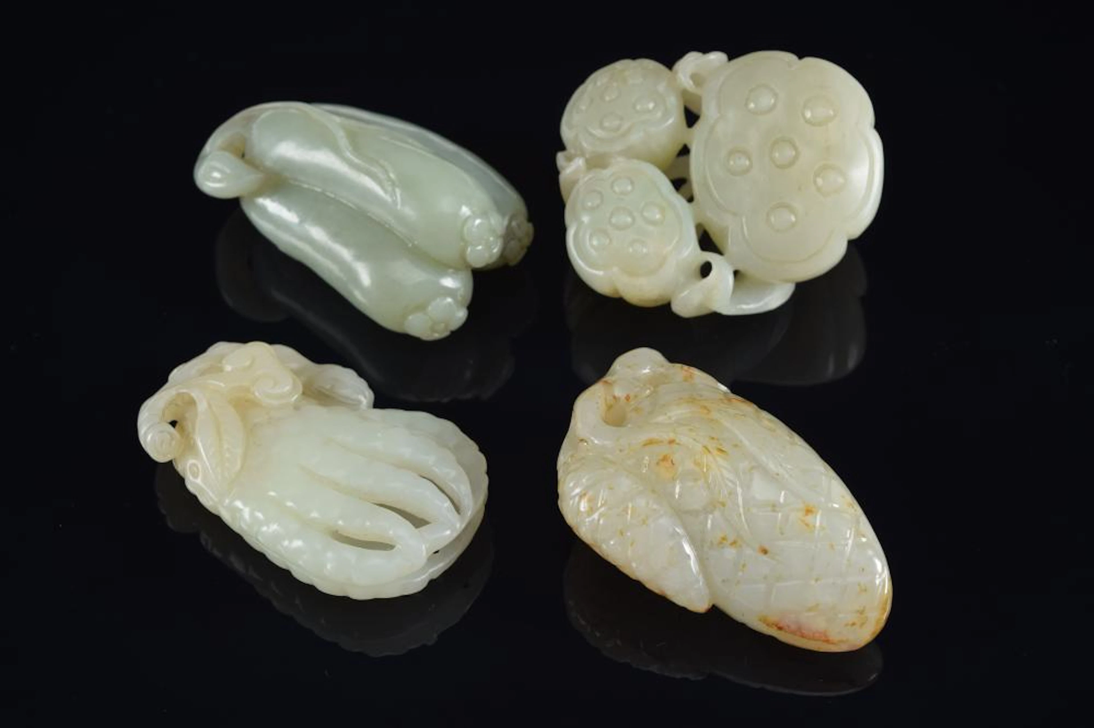 4 jade carvings