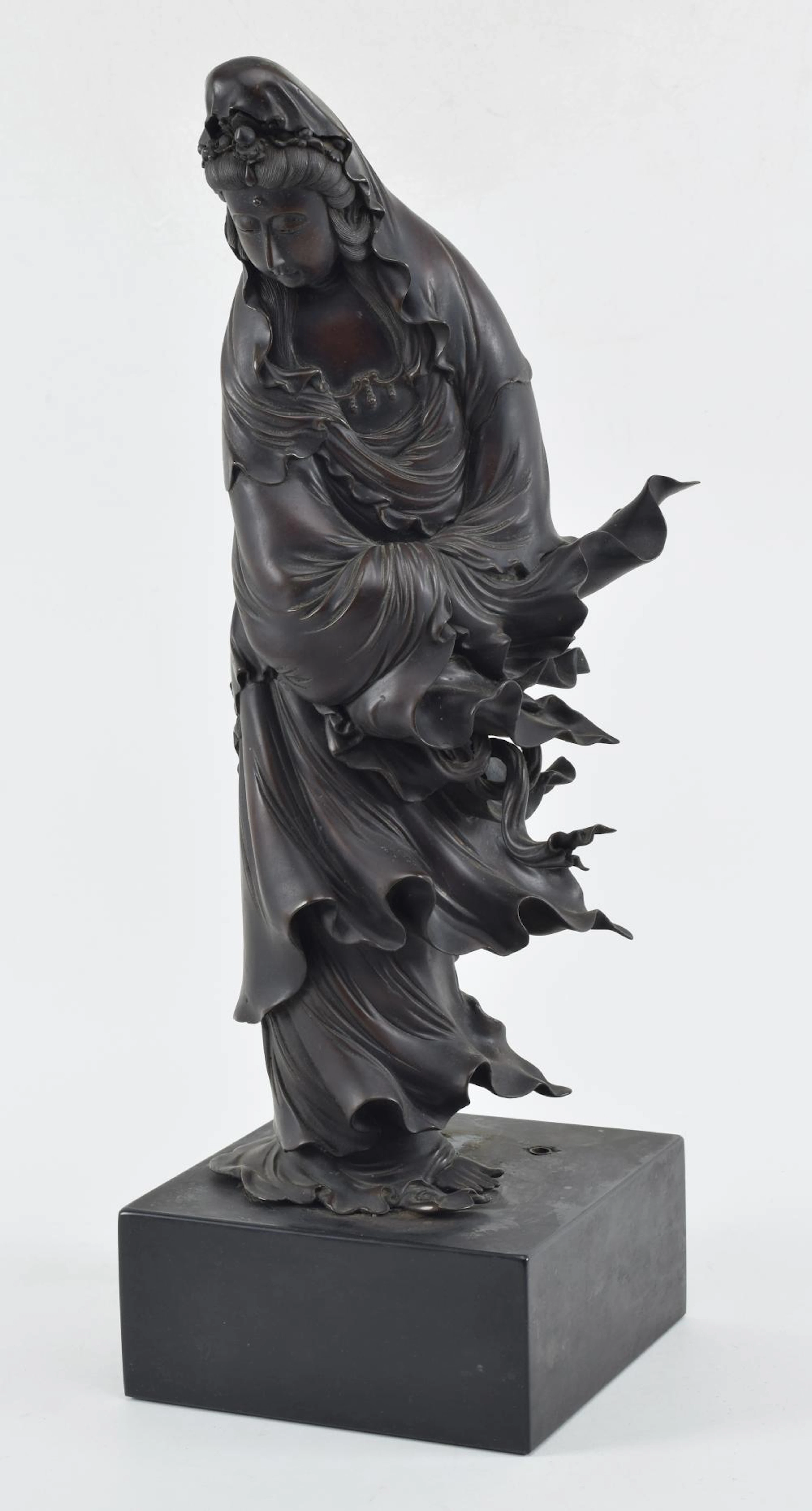 Bronze figure of the goddess of mercy Kannon